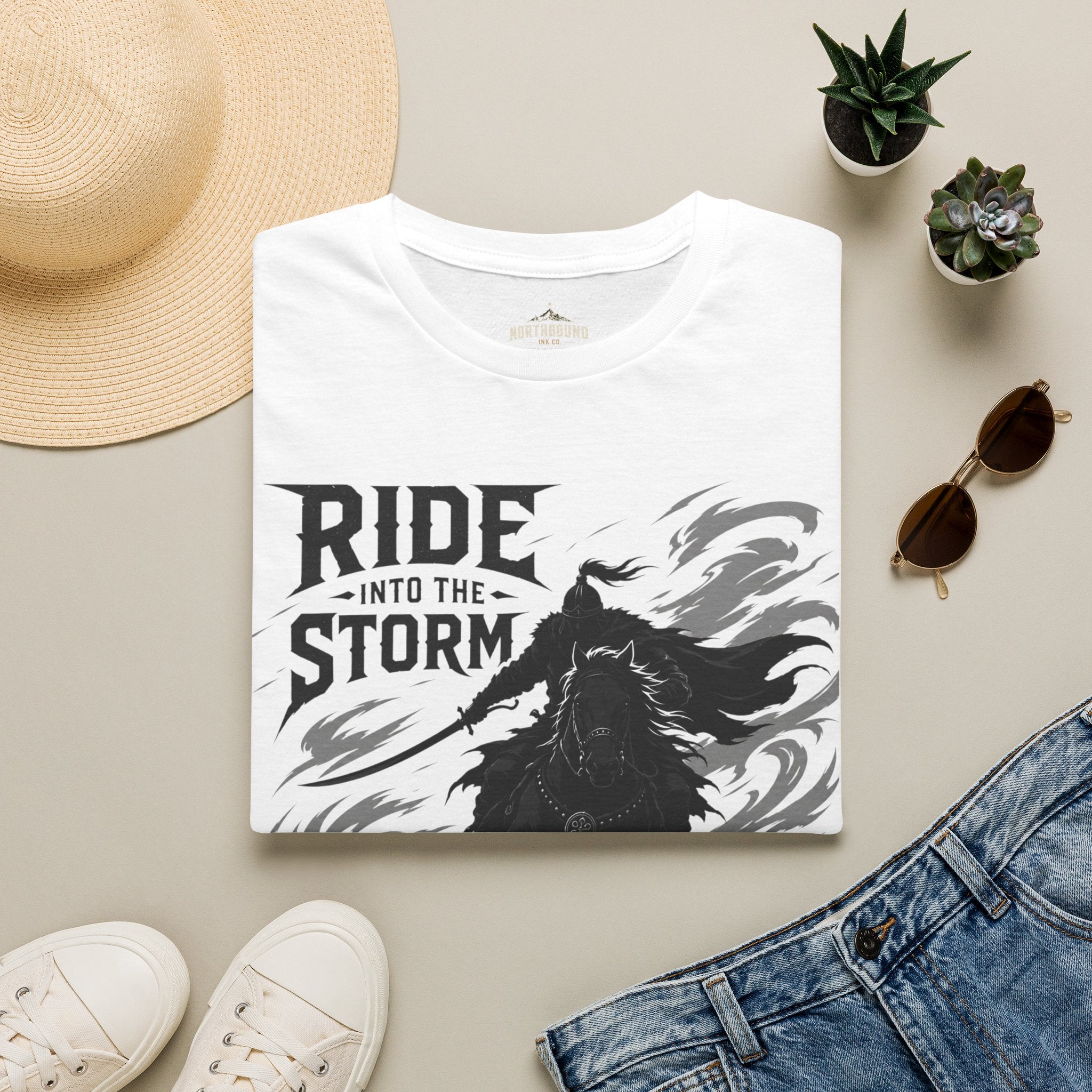 Ride Into The Storm T-Shirt — Dark Rider Graphic Tee