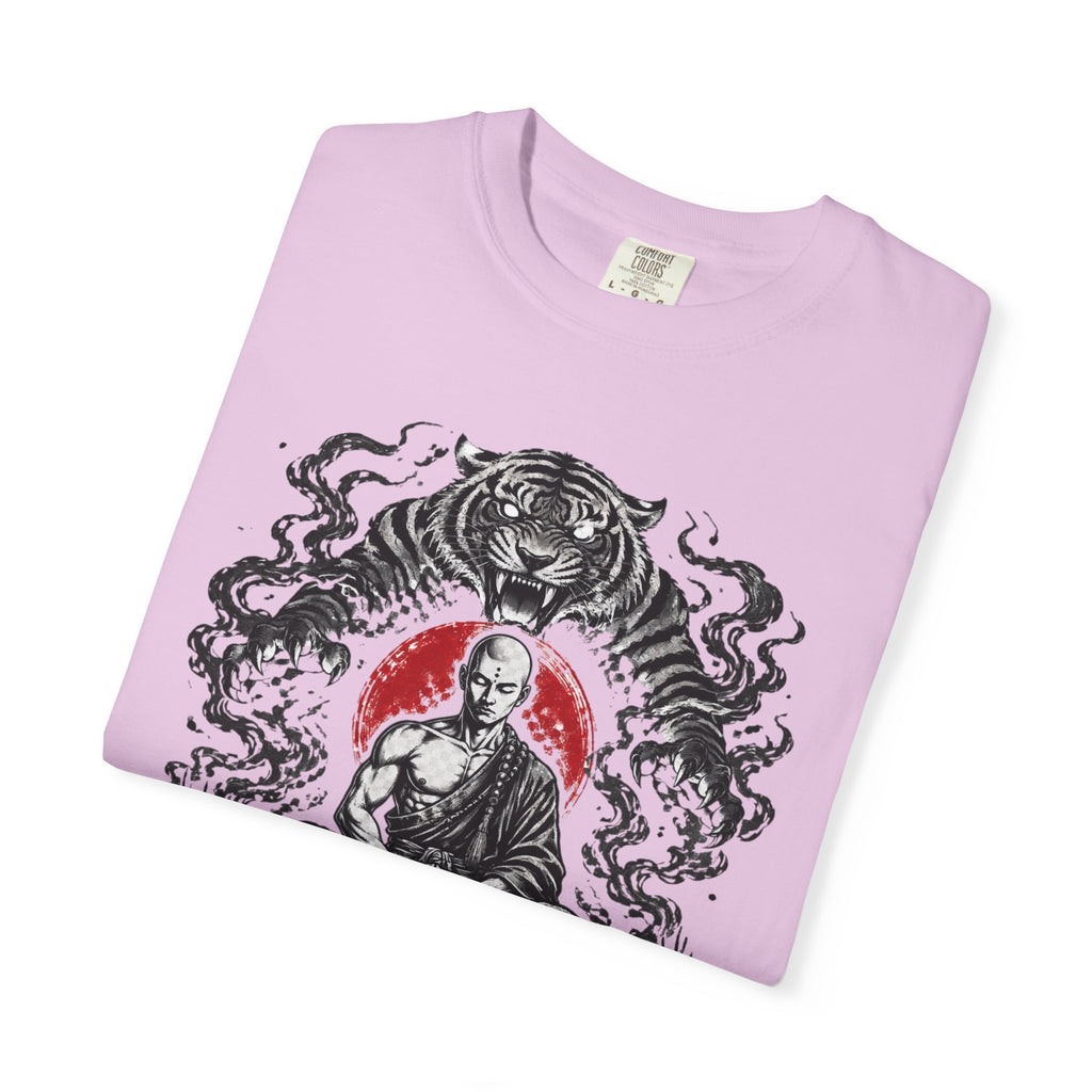 Meditation Tiger T-Shirt — "He Who Masters Himself is Strong" Zen Graphic Tee