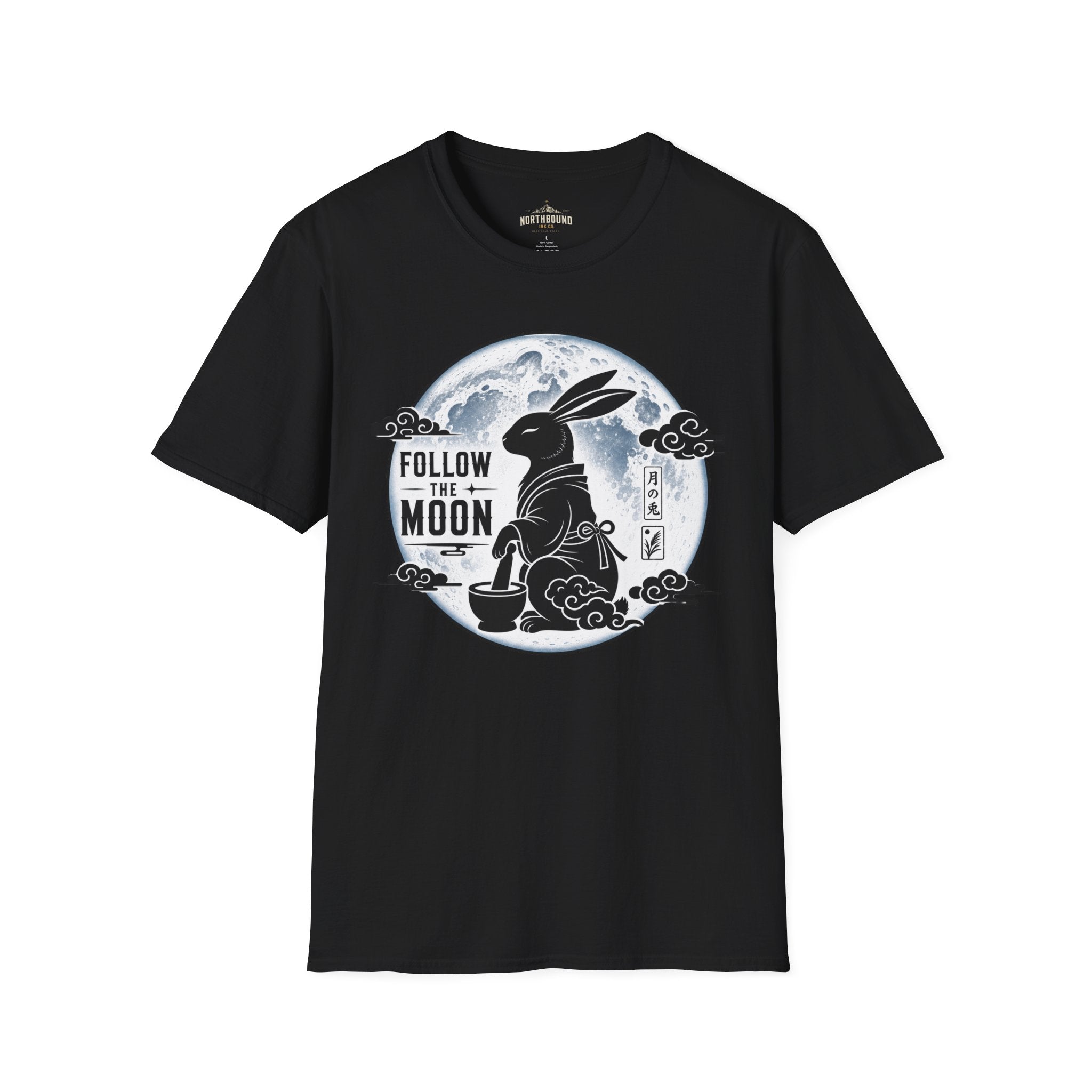 Follow the Moon Rabbit T-Shirt — Lunar Bunny Graphic Tee