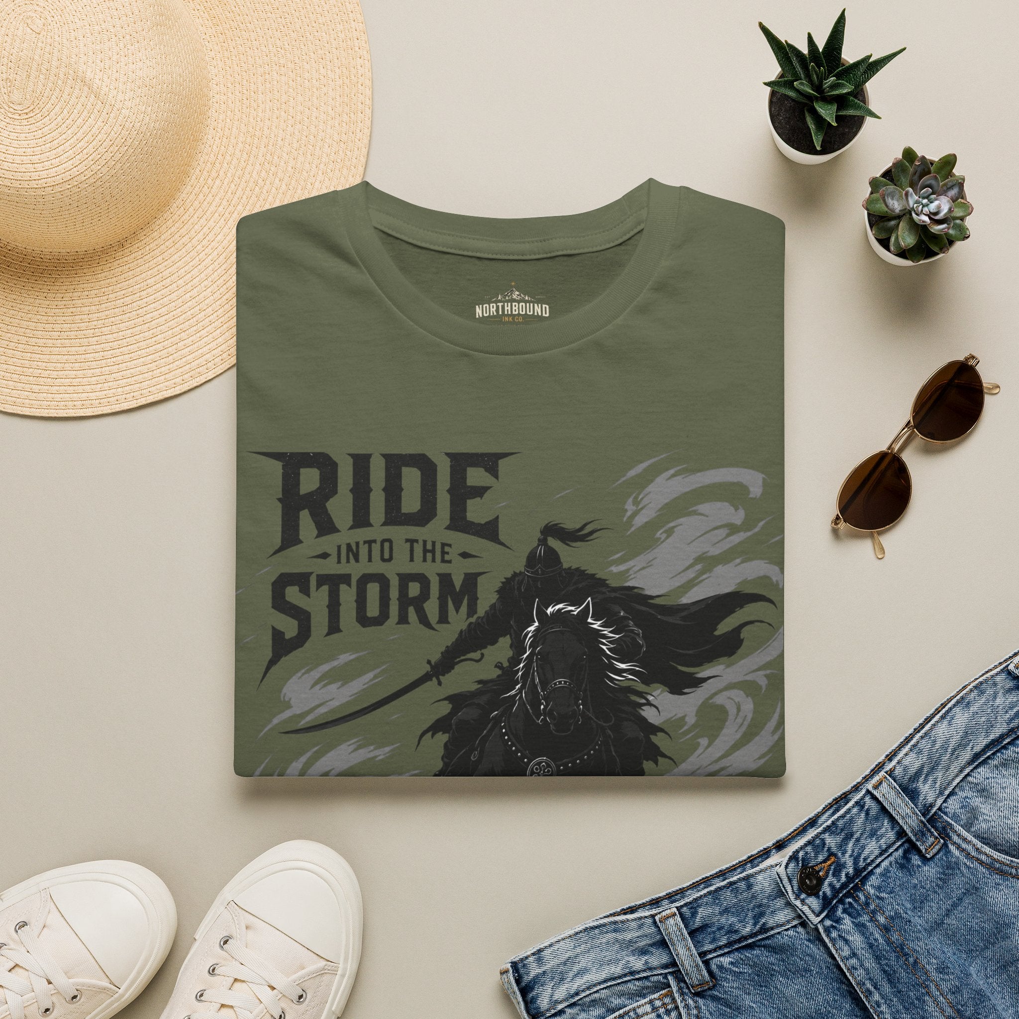 Ride Into The Storm T-Shirt — Dark Rider Graphic Tee