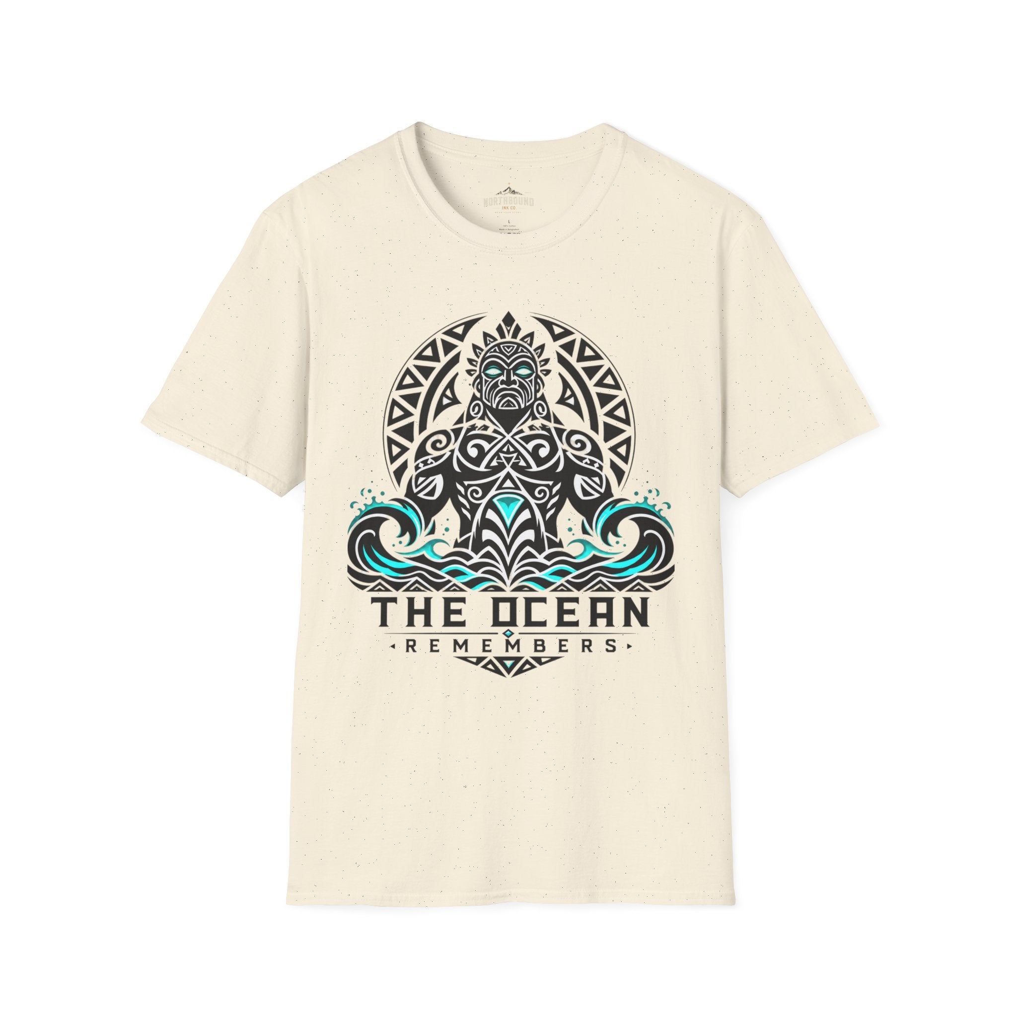 T-Shirt — The Ocean Remembers Tribal Wave Graphic