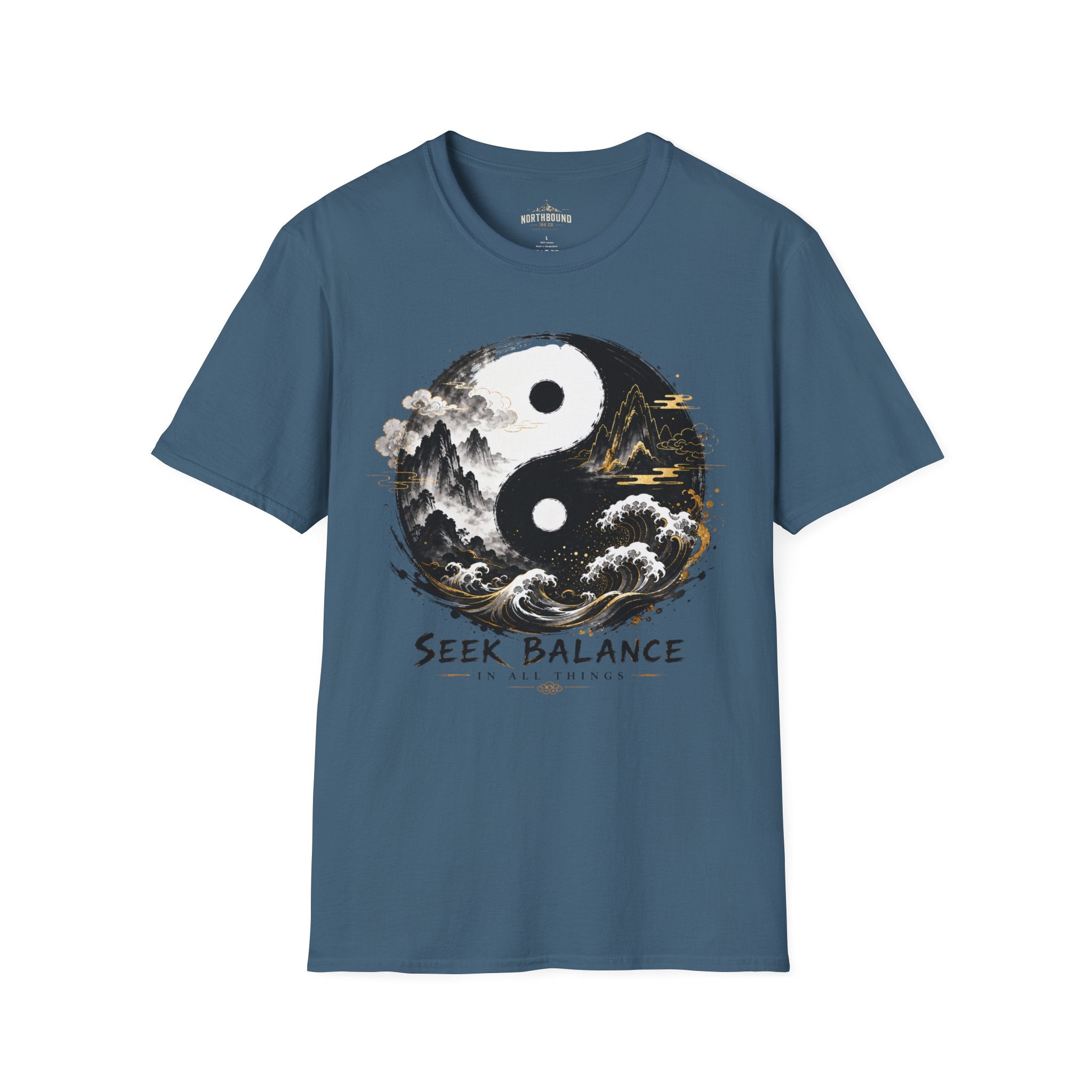 Yin Yang 'Seek Balance' Graphic T-Shirt