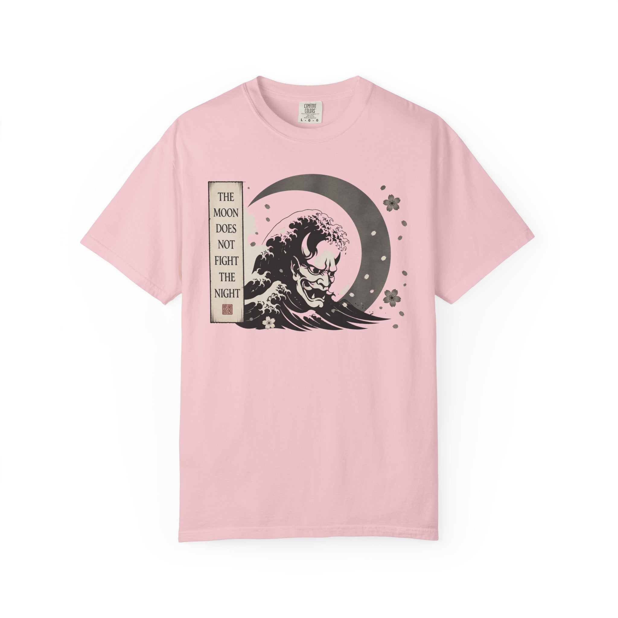 Moon Does Not Frighten Night T-Shirt — Japanese Wave Demon Graphic Tee