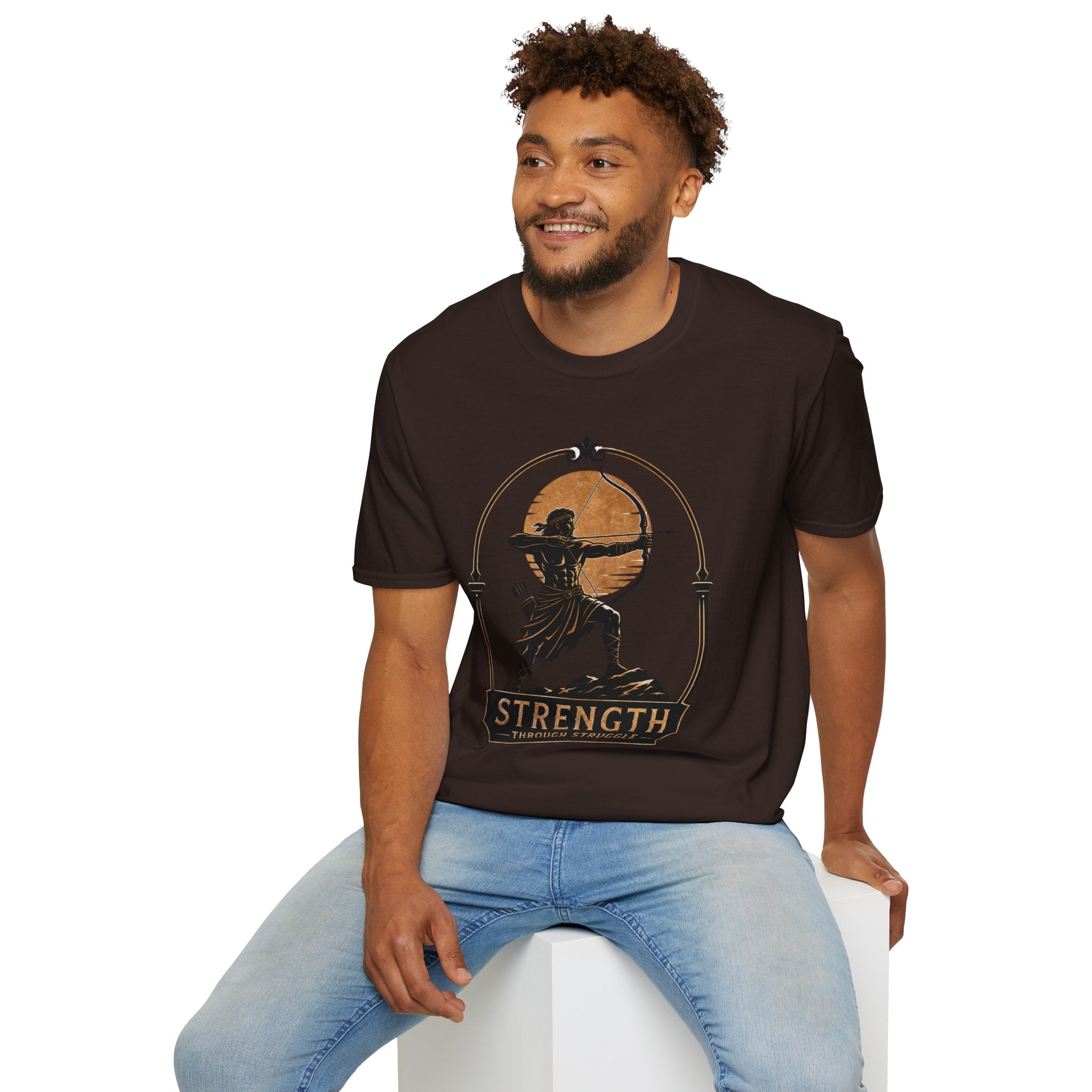 Archer Strength T‑Shirt — 'Strength Through Struggle' Graphic Tee