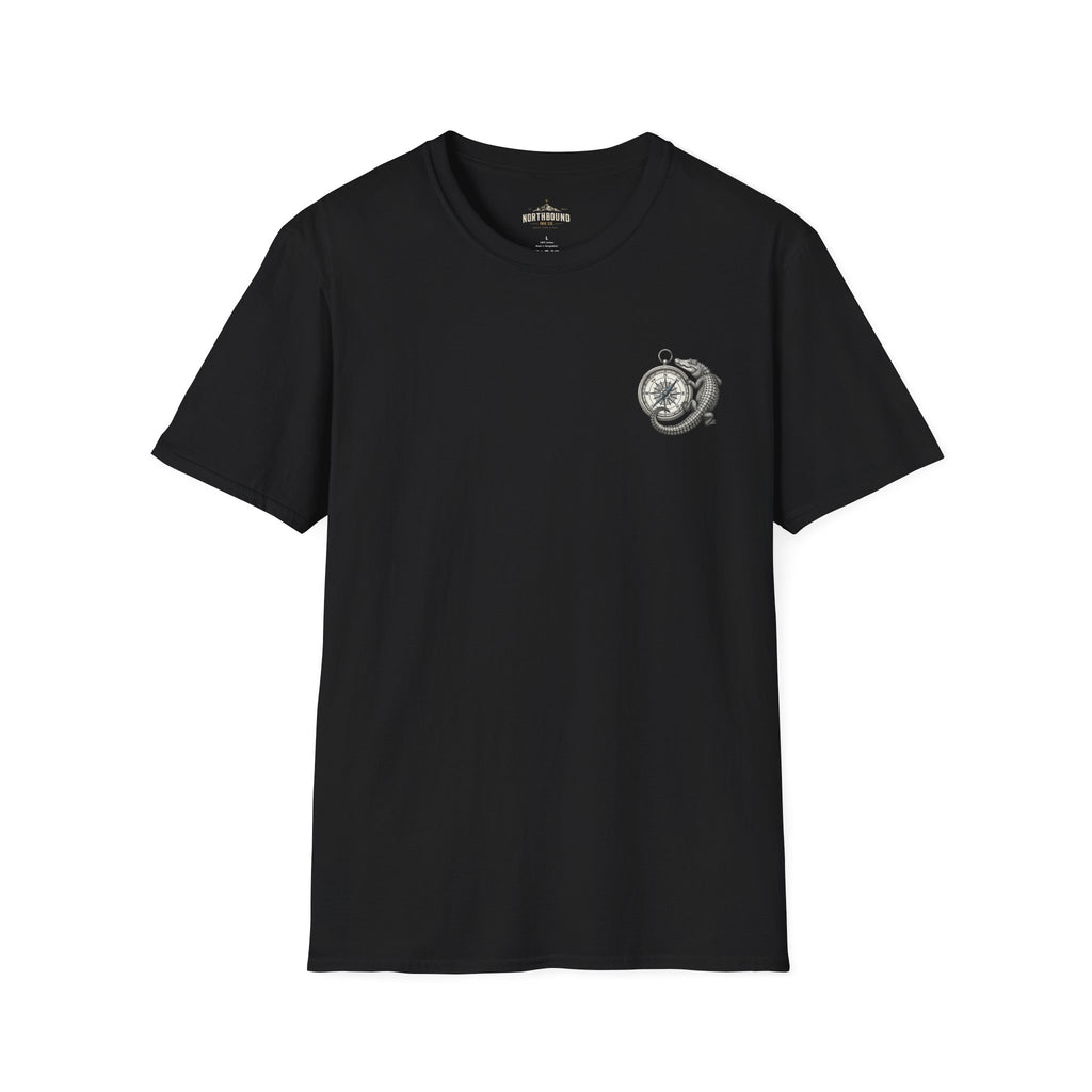 Crocodile & Compass T‑Shirt — Nautical Adventure Graphic Tee