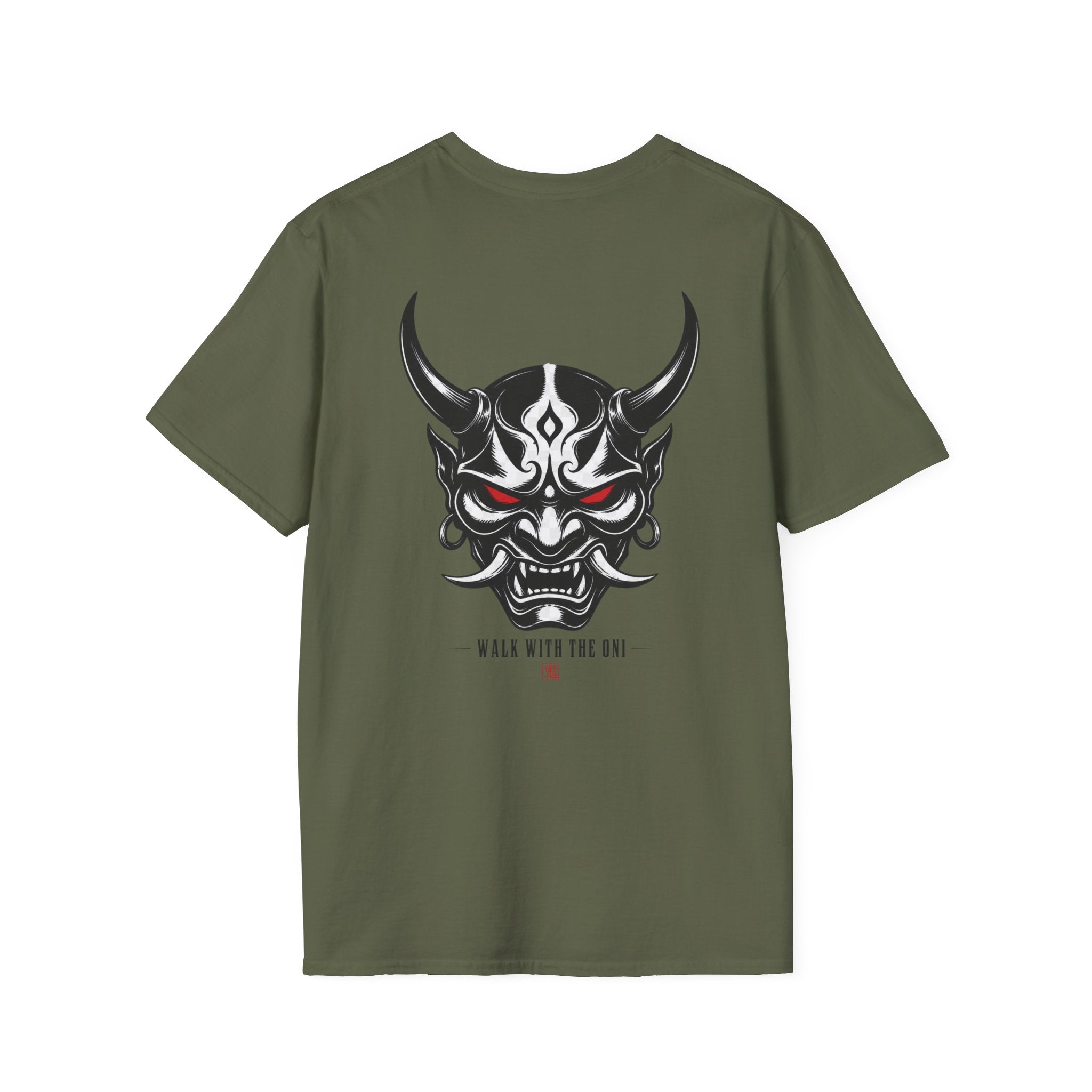 Oni Mask Graphic T‑Shirt — Japanese Demon Skull Tee
