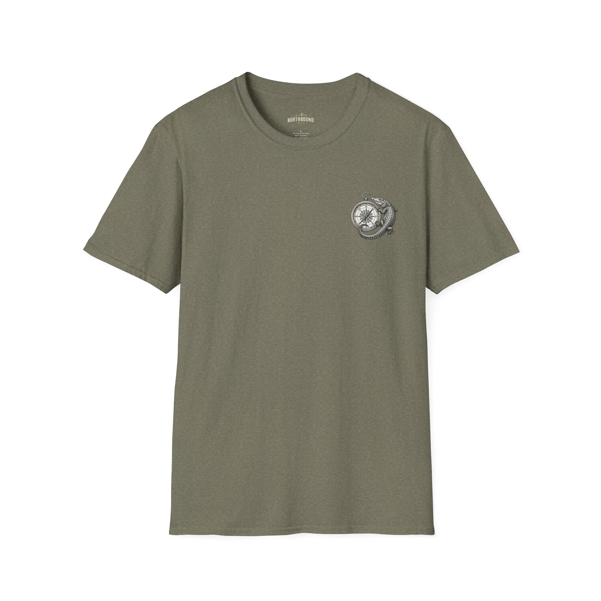 Crocodile & Compass T‑Shirt — Nautical Adventure Graphic Tee