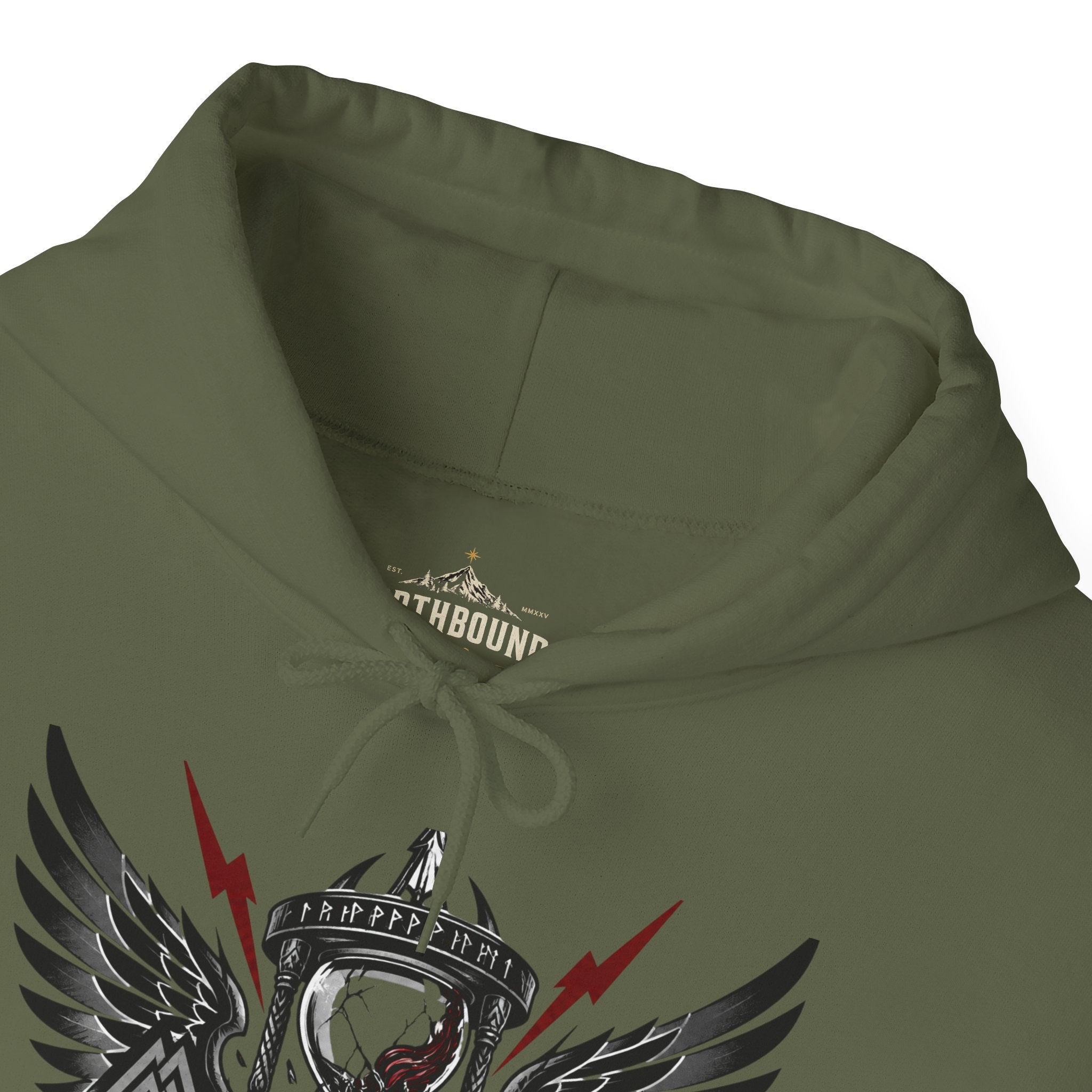 Fear Not Death Hourglass Wings Hoodie — Gothic Inspirational Pullover