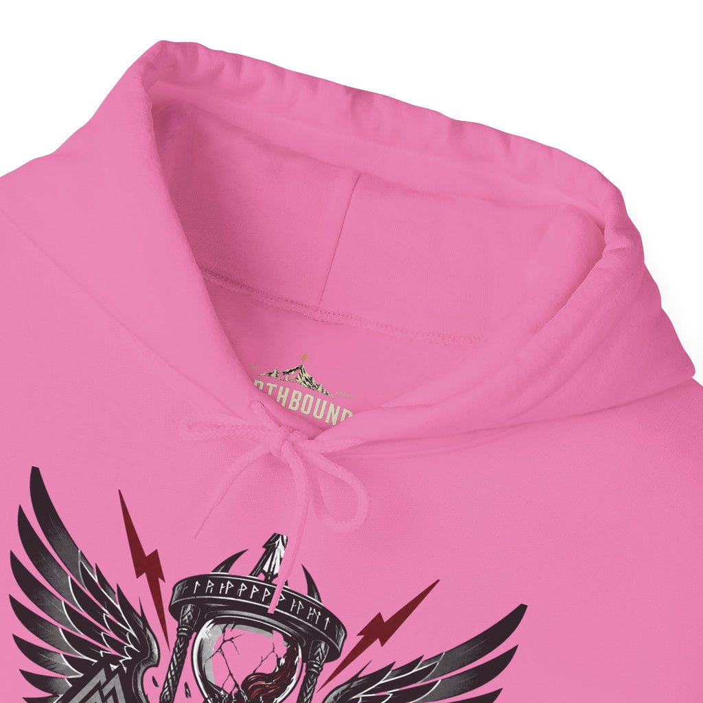 Fear Not Death Hourglass Wings Hoodie — Gothic Inspirational Pullover
