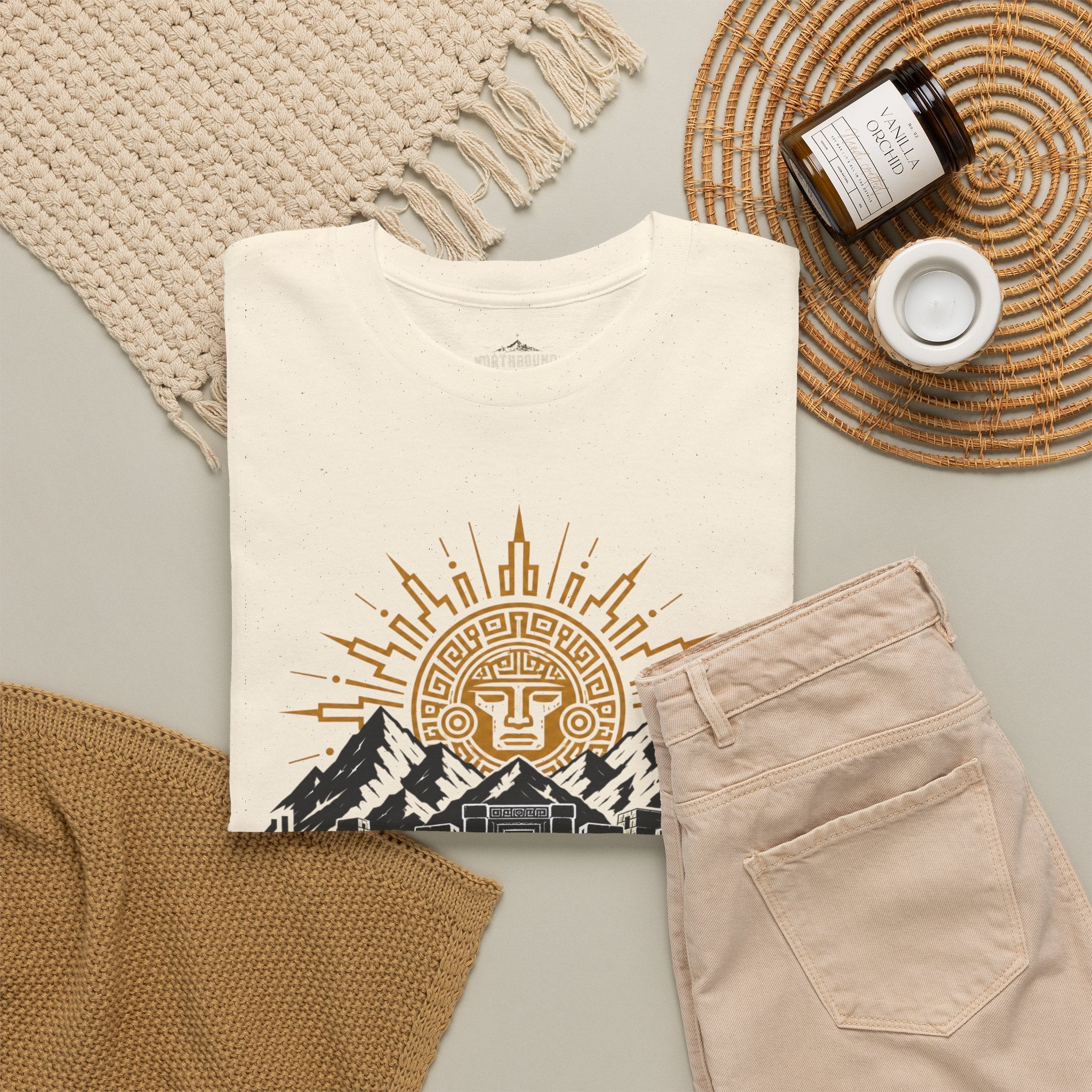 Sun Never Dies T-Shirt — Retro Mountain Adventure Tee