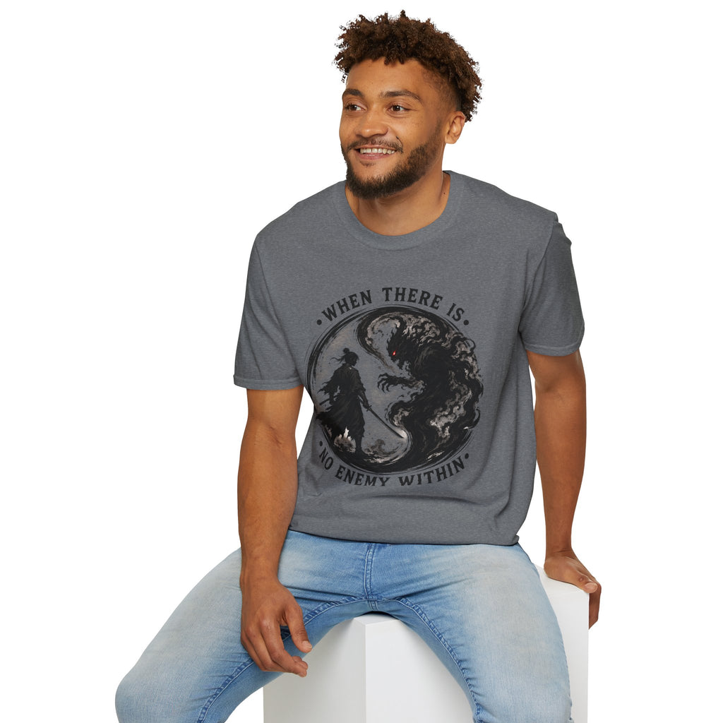 Warrior Yin Yang T-Shirt — "When There Is No Enemy Within" Inspirational Graphic Tee