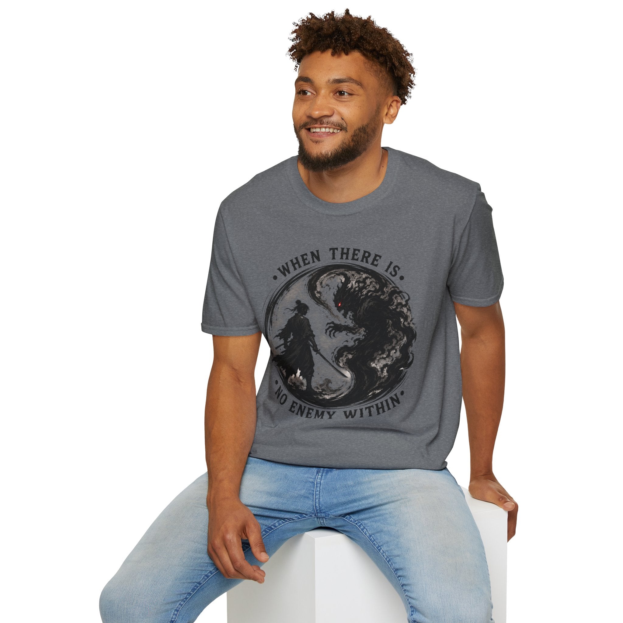 Warrior Yin Yang T-Shirt — "When There Is No Enemy Within" Inspirational Graphic Tee