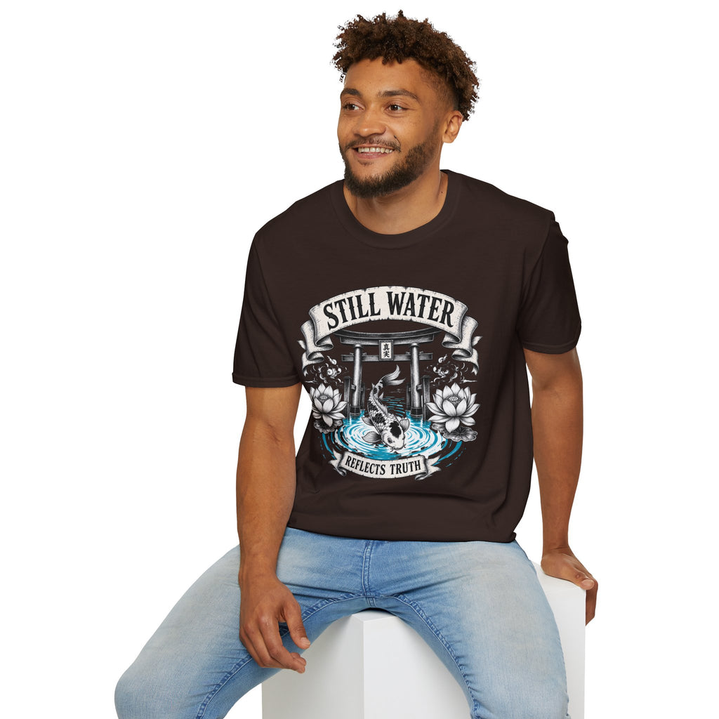 Still Water T-Shirt — Tranquil Koi & Torii Graphic Tee