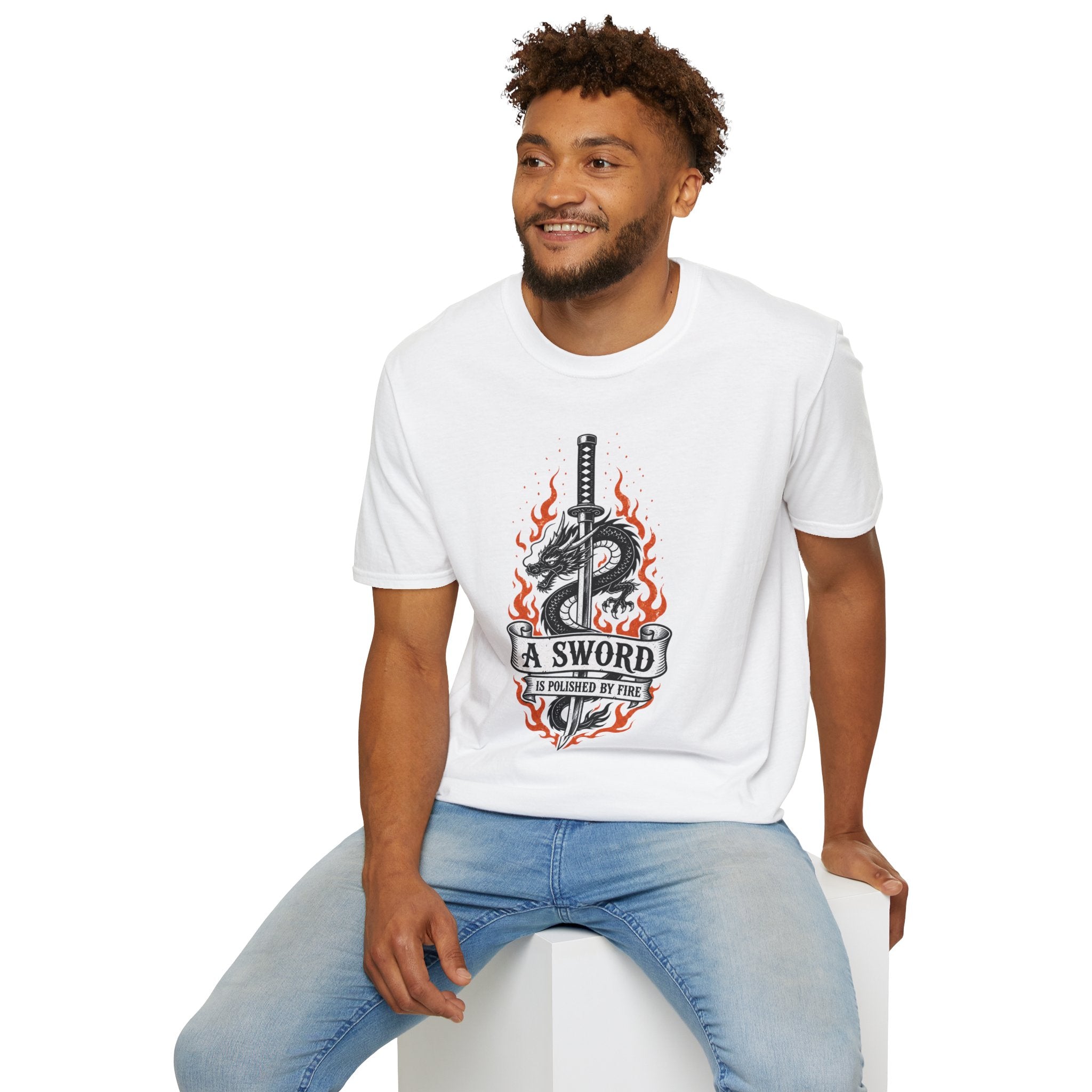 T-Shirt — 'A Sword Is Harder To Forgive' Dragon & Katana Graphic Tee