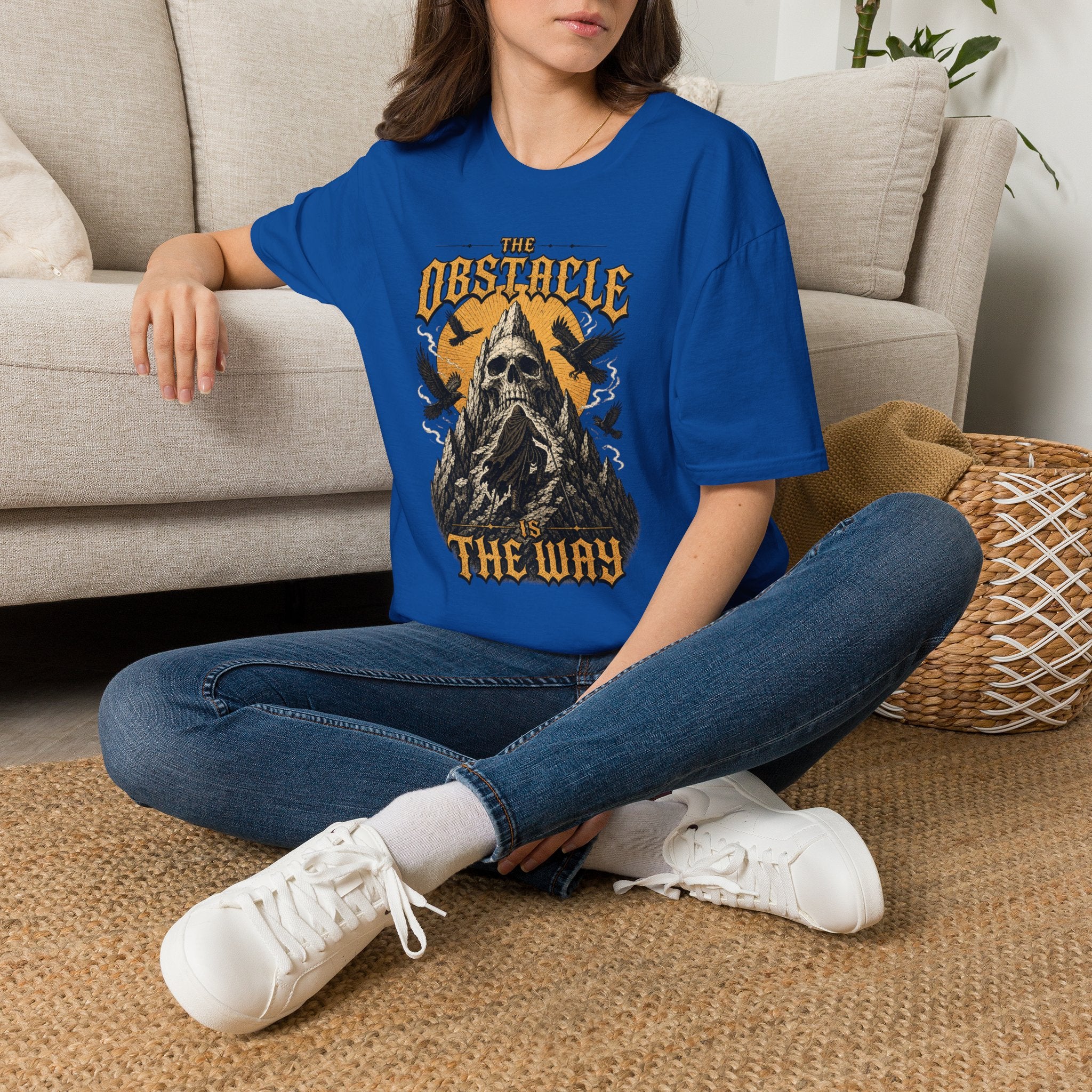 Skull & Crows Tee — "The Obstacle the Way" Vintage Rock T-Shirt