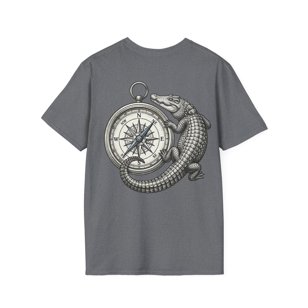 Crocodile & Compass T‑Shirt — Nautical Adventure Graphic Tee