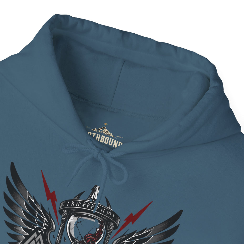Fear Not Death Hourglass Wings Hoodie — Gothic Inspirational Pullover