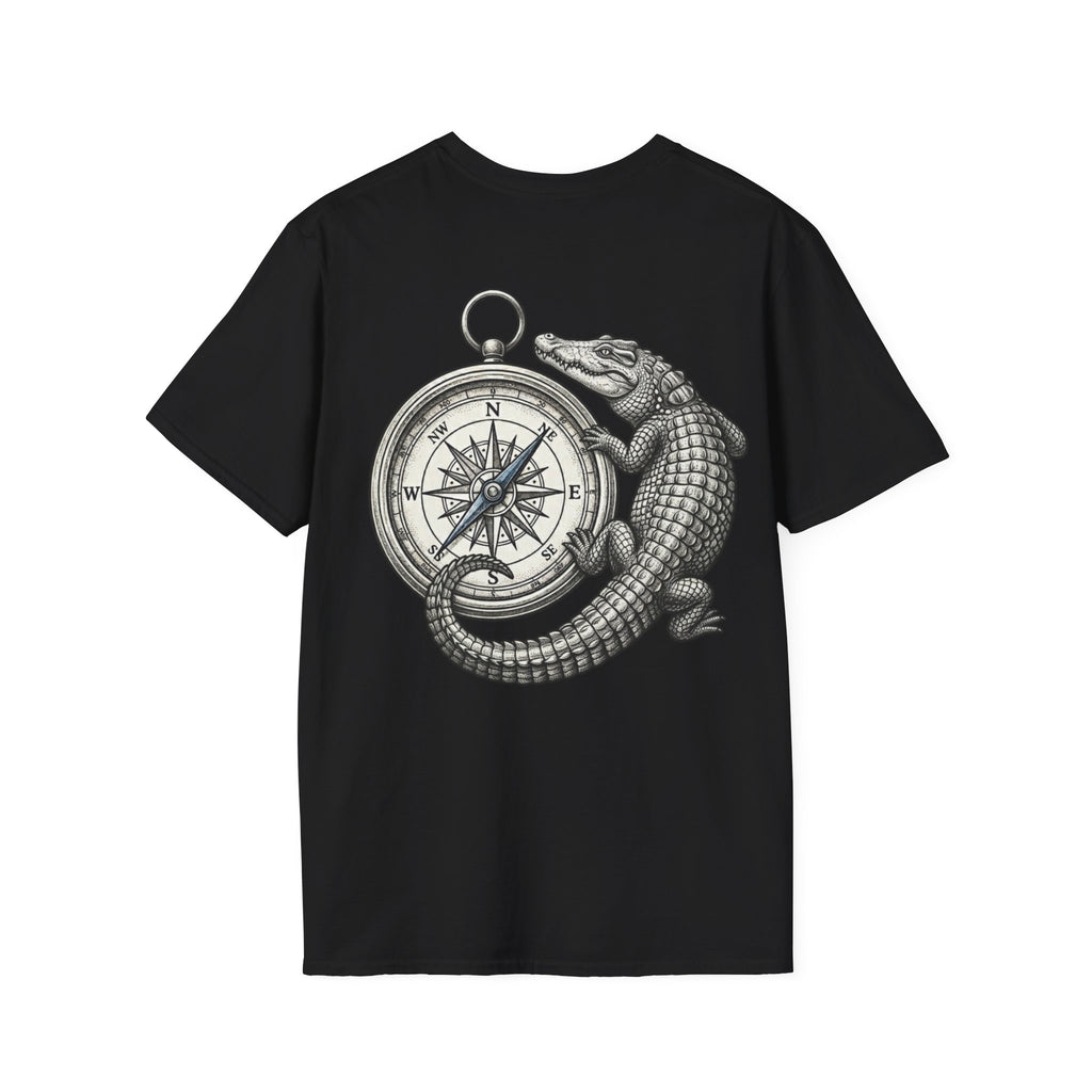 Crocodile & Compass T‑Shirt — Nautical Adventure Graphic Tee