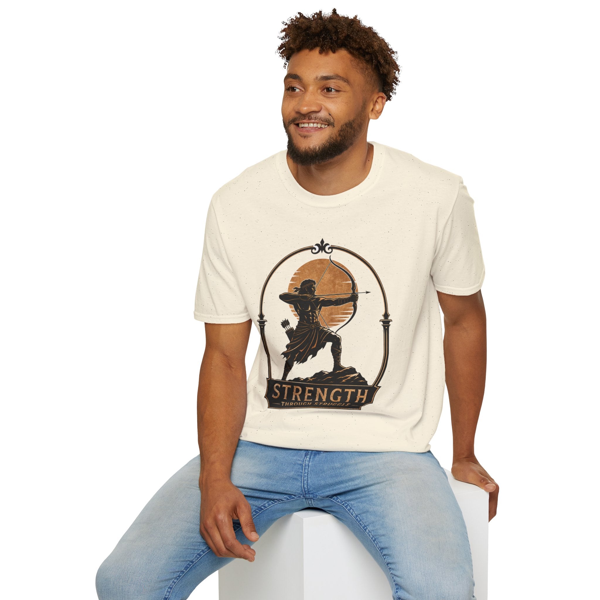 Archer Strength T‑Shirt — 'Strength Through Struggle' Graphic Tee