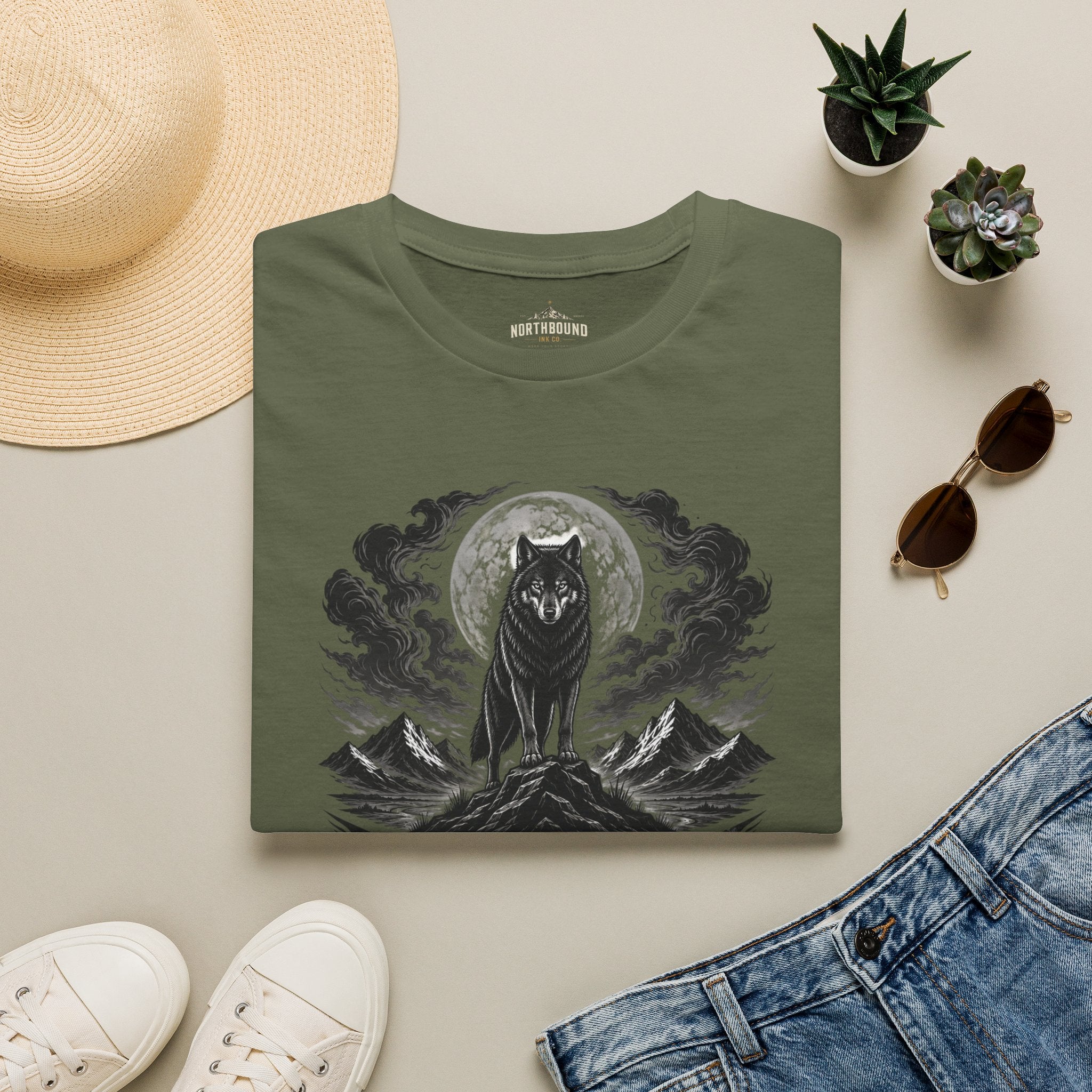 Wolf Moon T-Shirt — 'Wolves Stay Strong' Graphic Tee for Nature & Pack-Loyal Fans