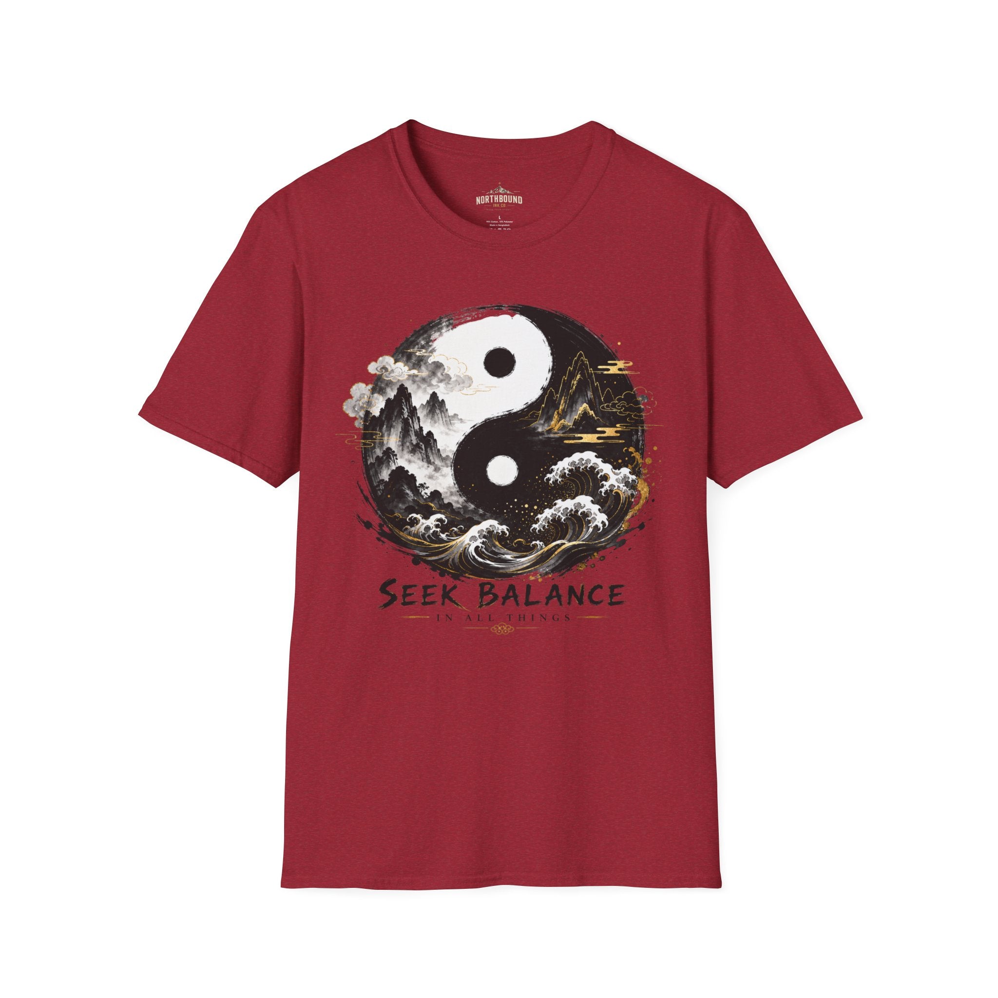 Yin Yang 'Seek Balance' Graphic T-Shirt