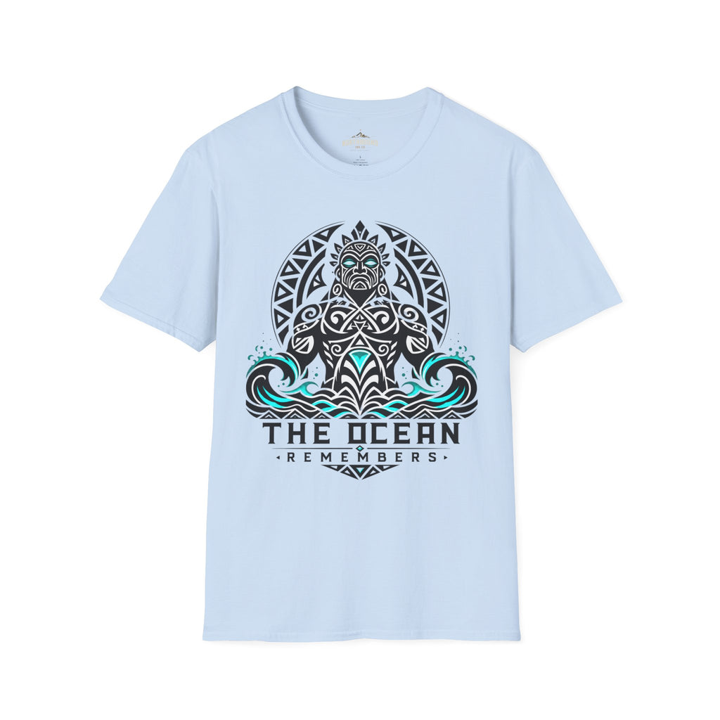 T-Shirt — The Ocean Remembers Tribal Wave Graphic