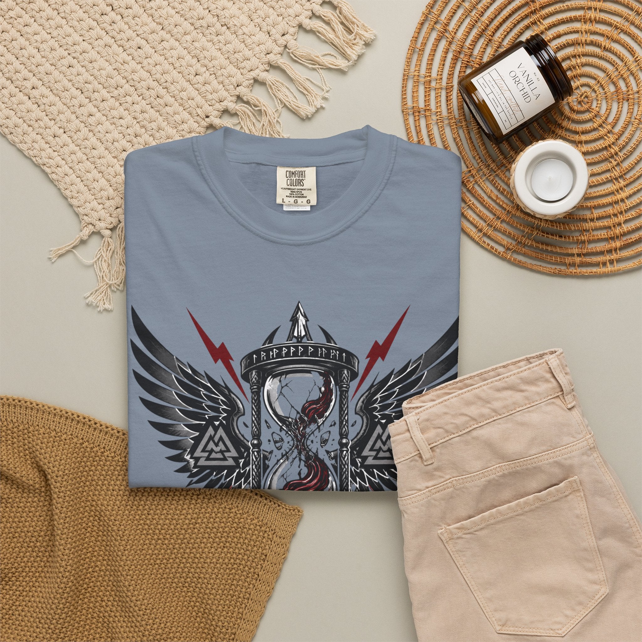 Fear Not Death Hourglass Graphic T-Shirt