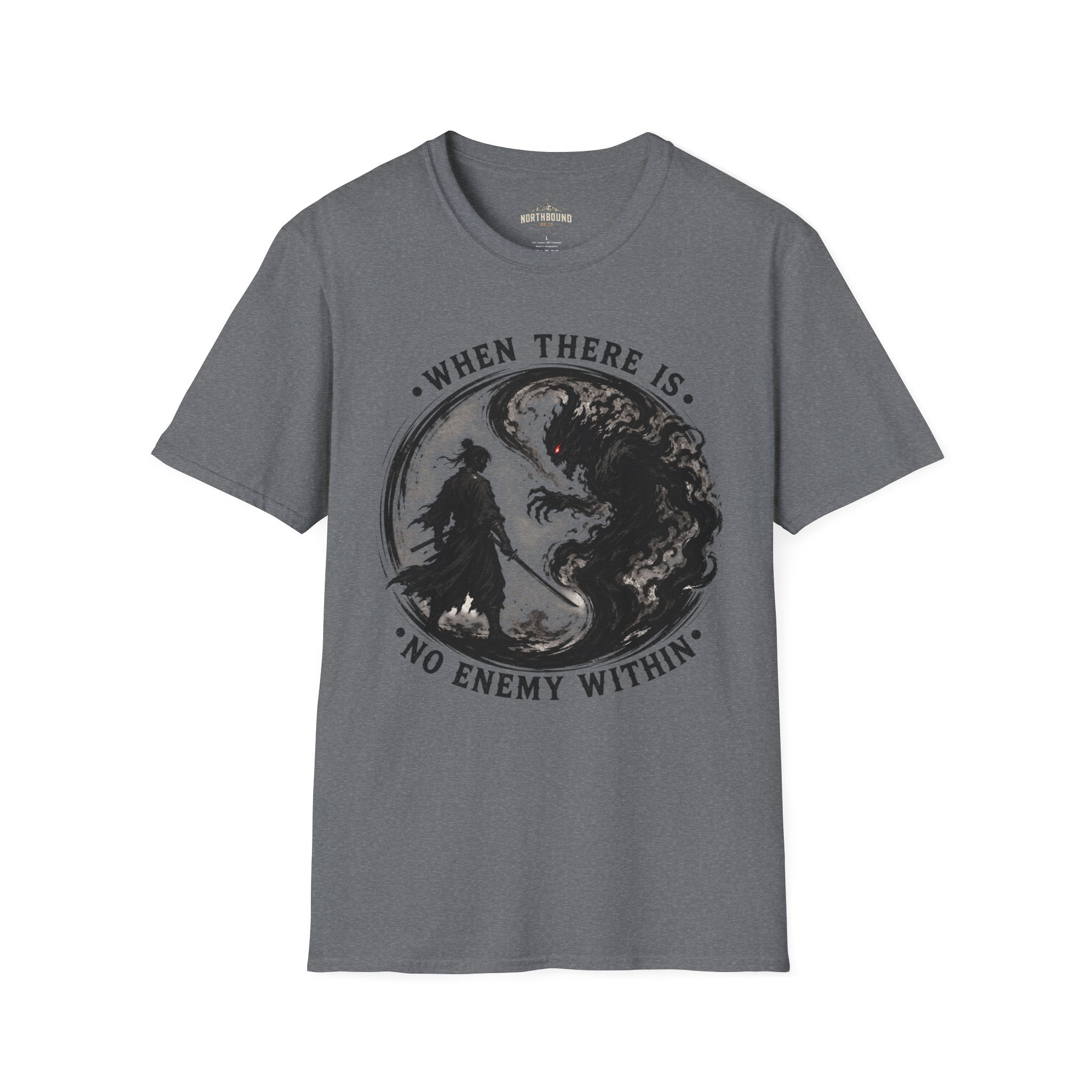 Warrior Yin Yang T-Shirt — "When There Is No Enemy Within" Inspirational Graphic Tee