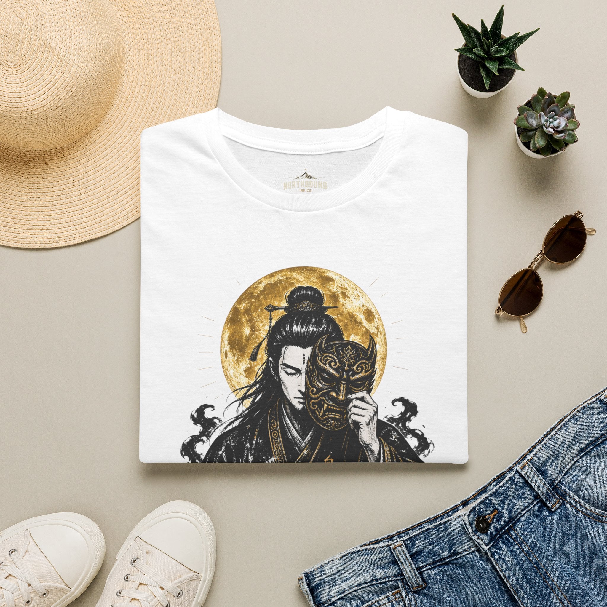 Samurai Mask T-Shirt – "To Master Yourself Is True Power" Graphic Tee