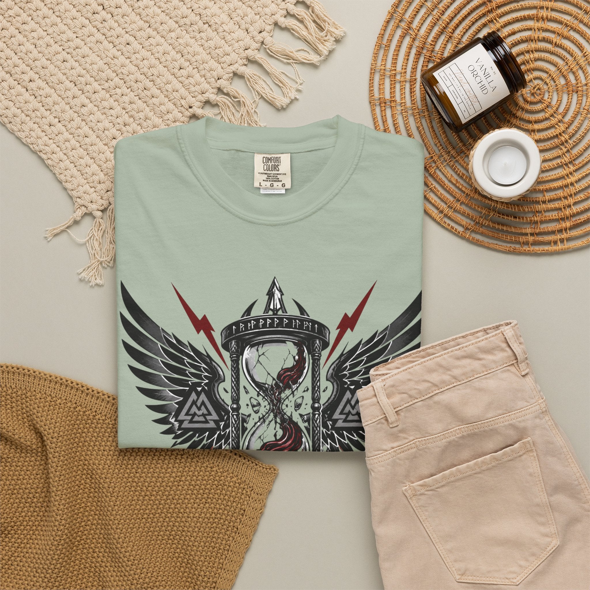 Fear Not Death Hourglass Graphic T-Shirt