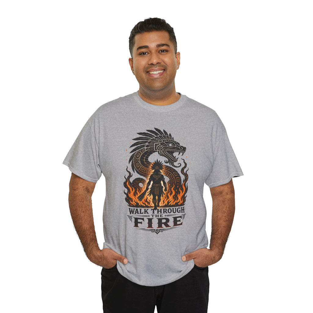 Walk Through the Fire Dragon T-Shirt — Inspirational Flame Graphic Tee