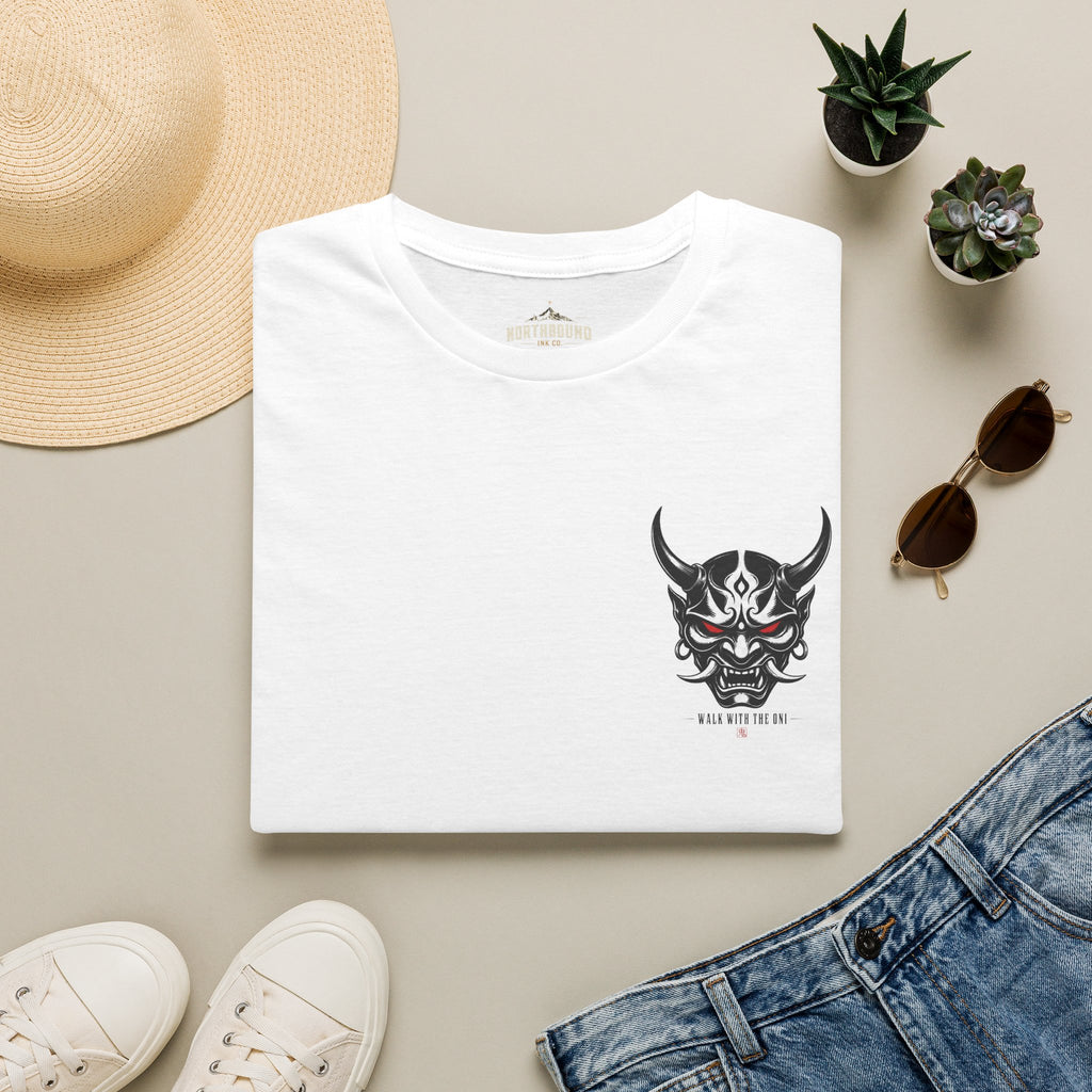 Oni Mask Graphic T‑Shirt — Japanese Demon Skull Tee