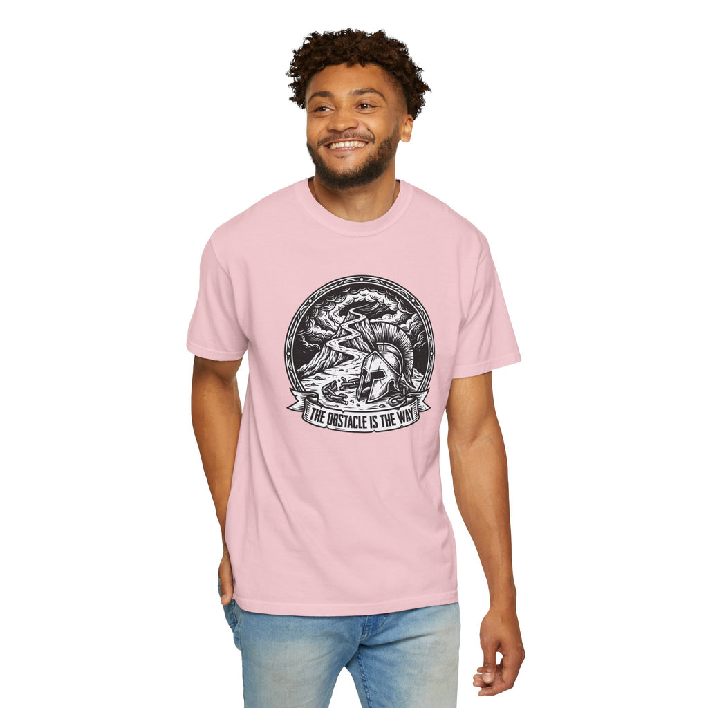 T-Shirt — 'The Obstacle Is The Way' Spartan Helmet Graphic Tee