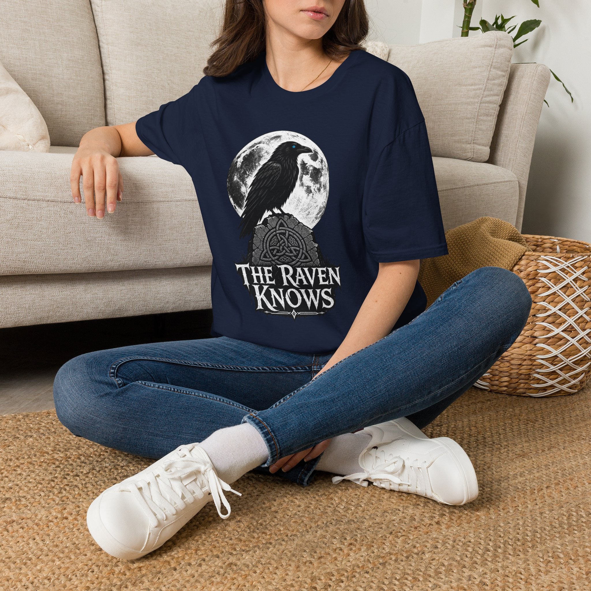 The Raven Knows T-Shirt — Gothic Moon Raven Tee