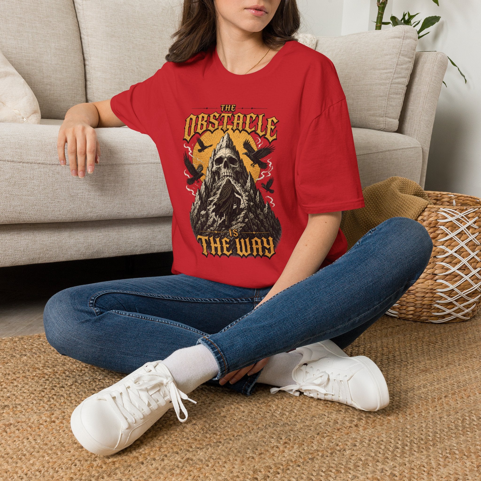 Skull & Crows Tee — "The Obstacle the Way" Vintage Rock T-Shirt