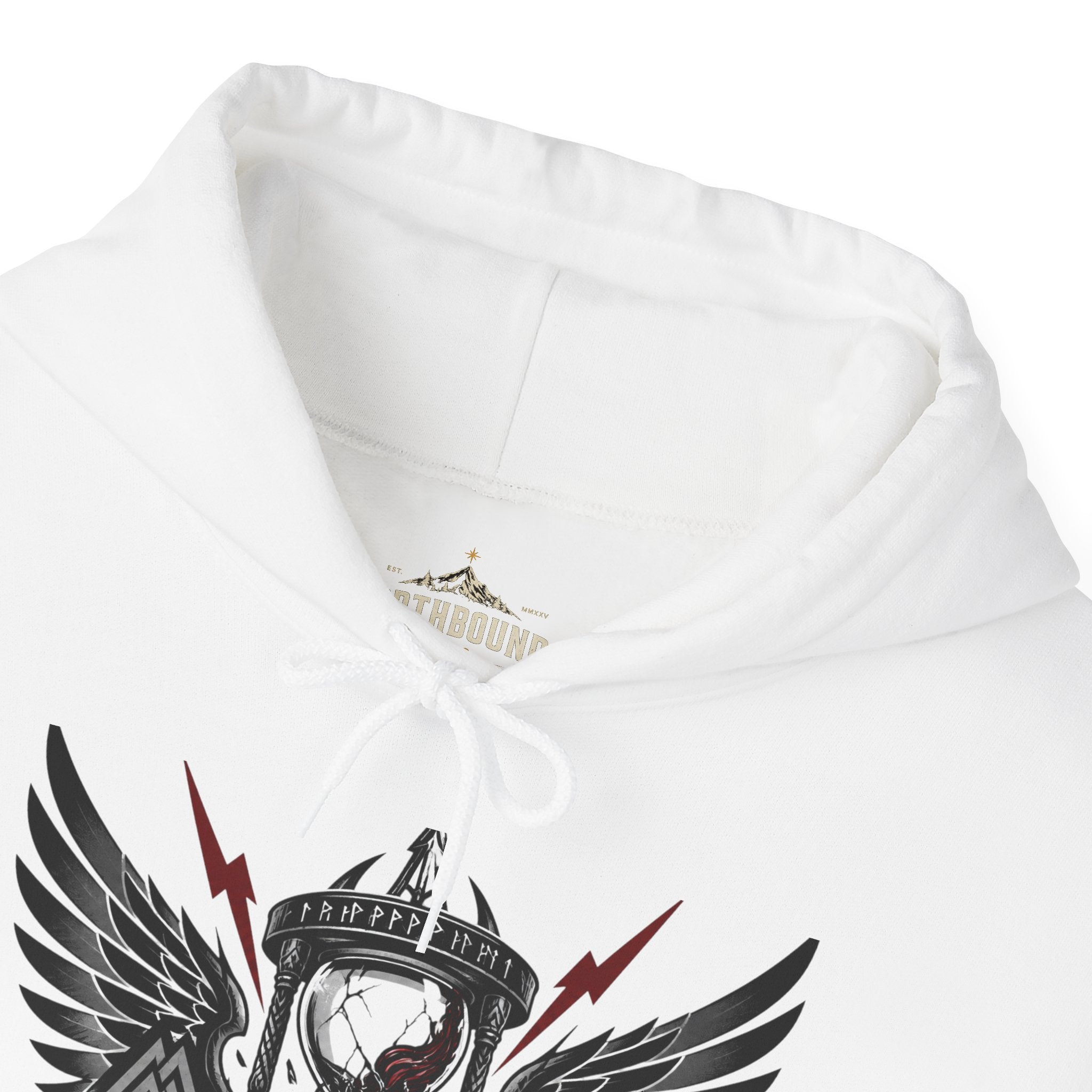 Fear Not Death Hourglass Wings Hoodie — Gothic Inspirational Pullover