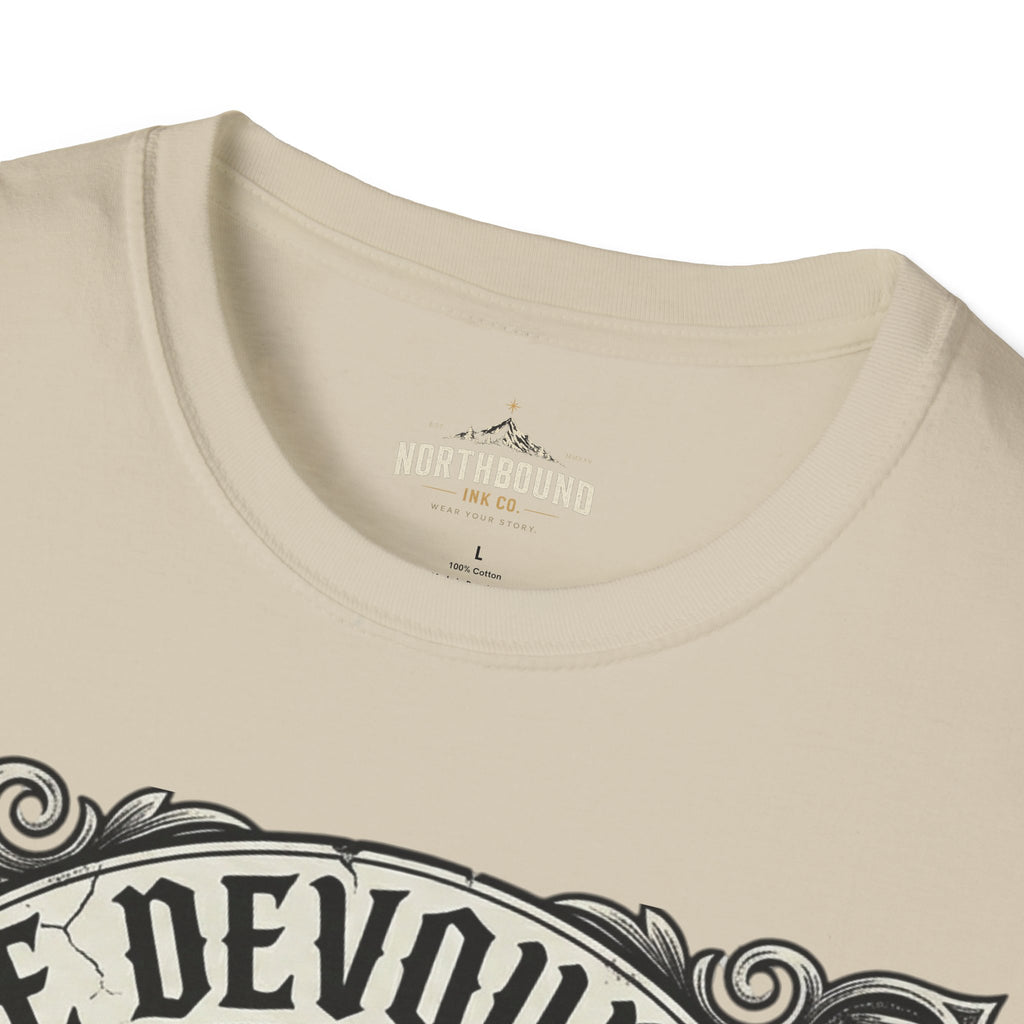 Time Devours All Skull T-Shirt – Vintage Gothic Skull & Pocket Watch Tee