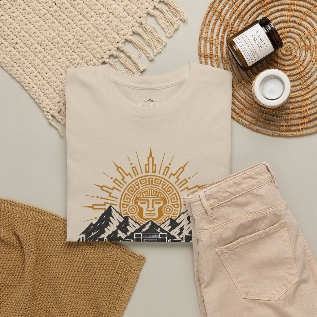 Sun Never Dies T-Shirt — Retro Mountain Adventure Tee