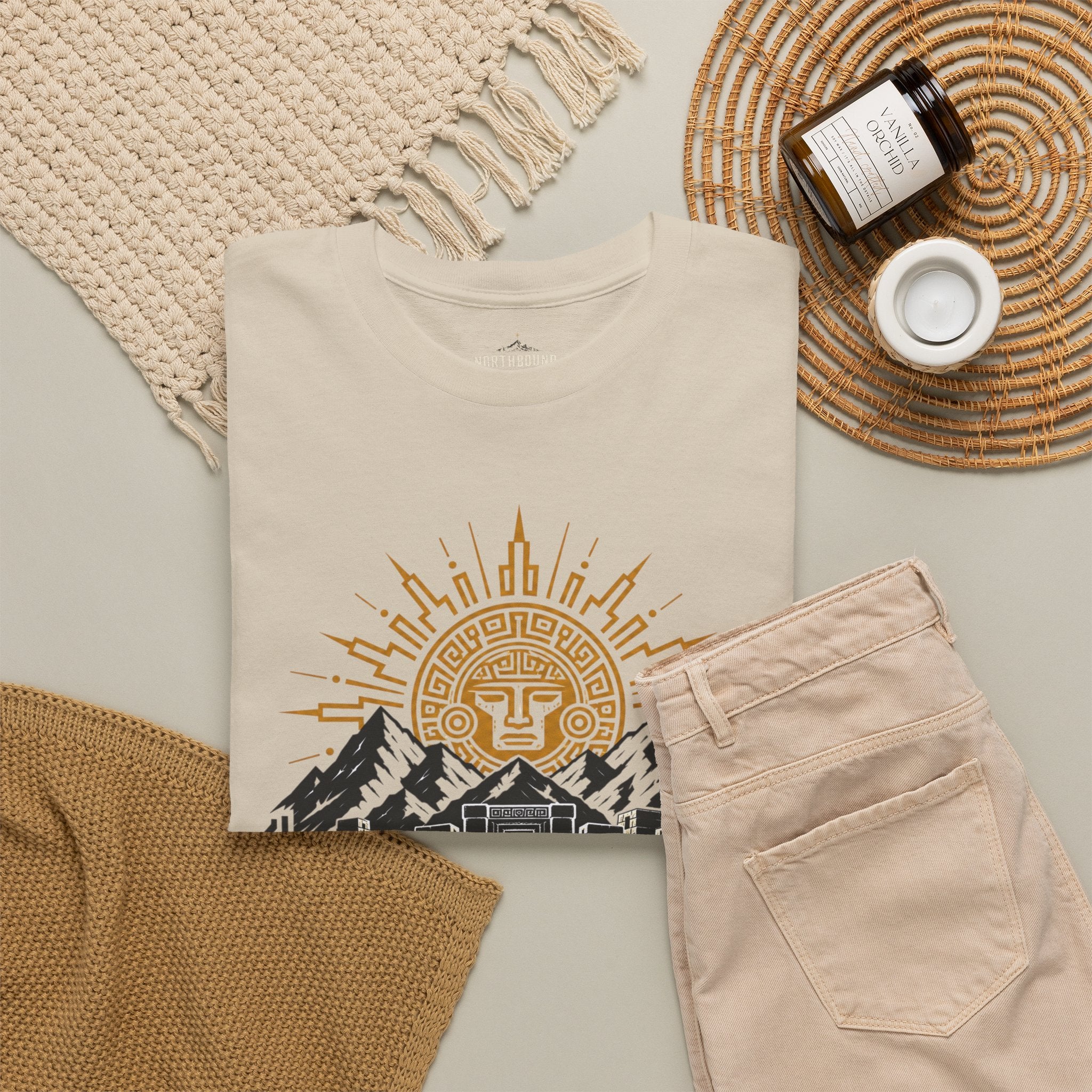 Sun Never Dies T-Shirt — Retro Mountain Adventure Tee