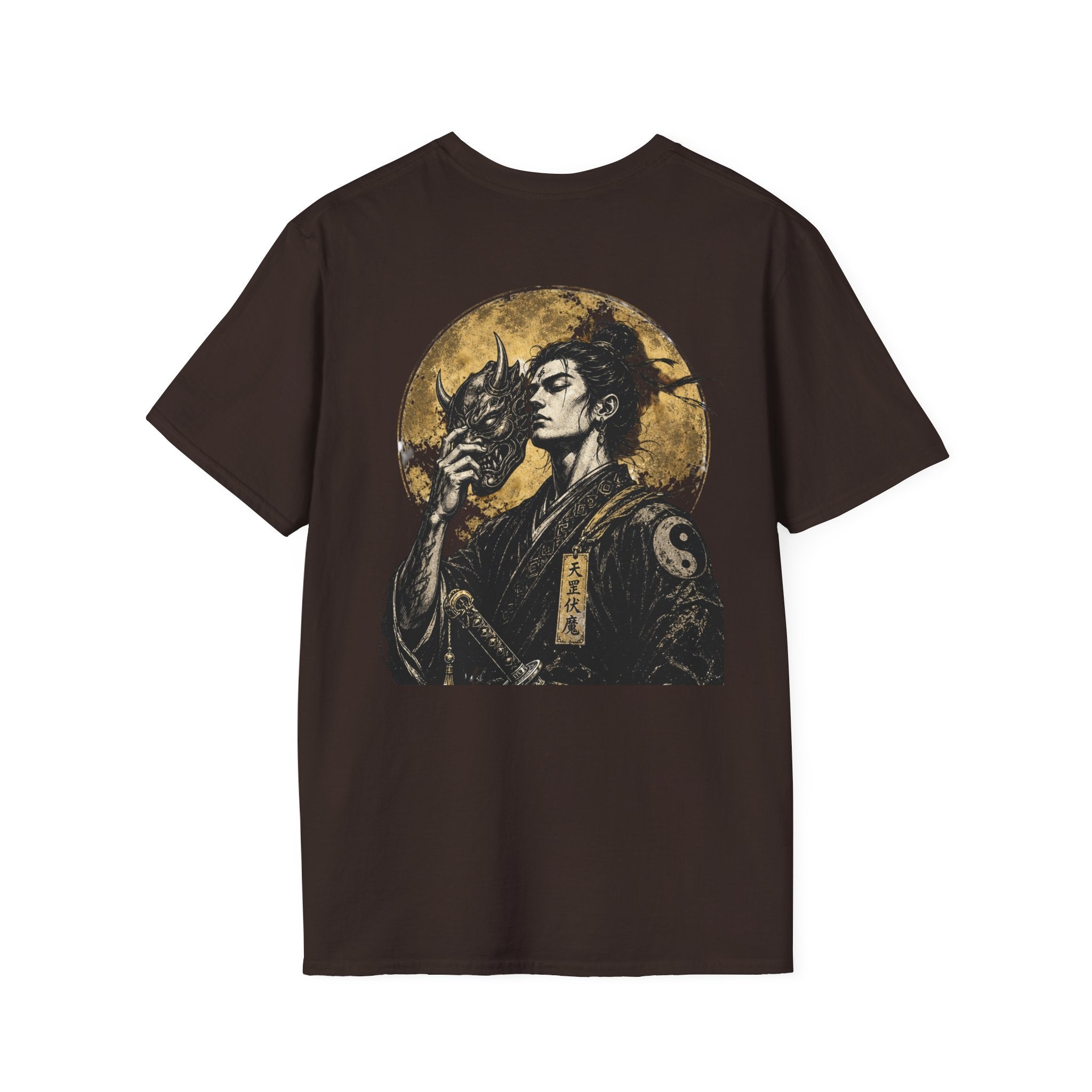Samurai Portrait T-Shirt — Vintage Japanese Ink Art Tee
