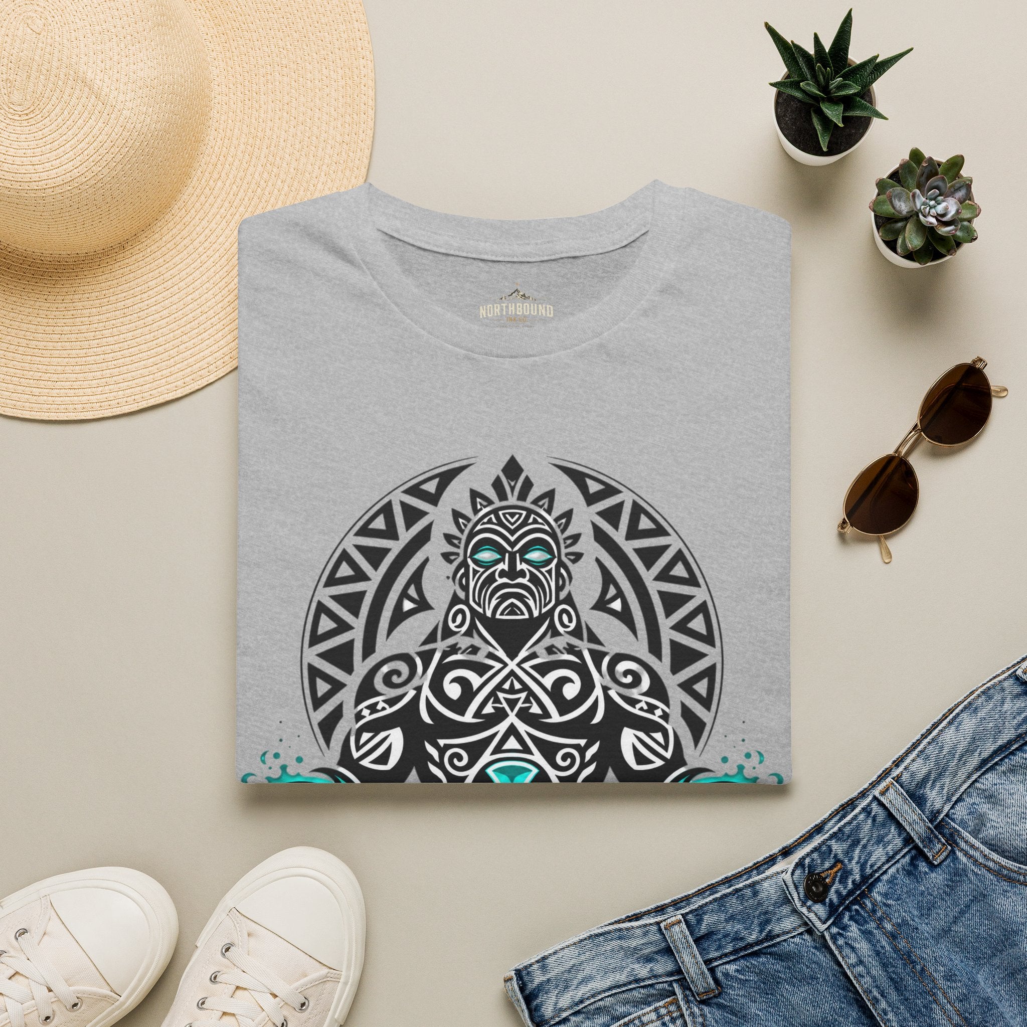 T-Shirt — The Ocean Remembers Tribal Wave Graphic