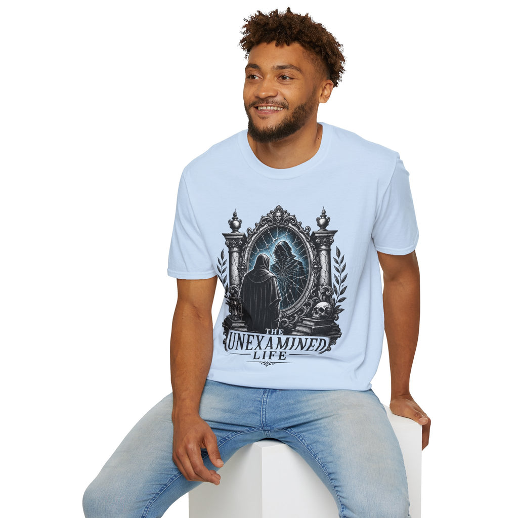 The Unexamined Life T-Shirt — Philosophical Mirror Graphic Tee
