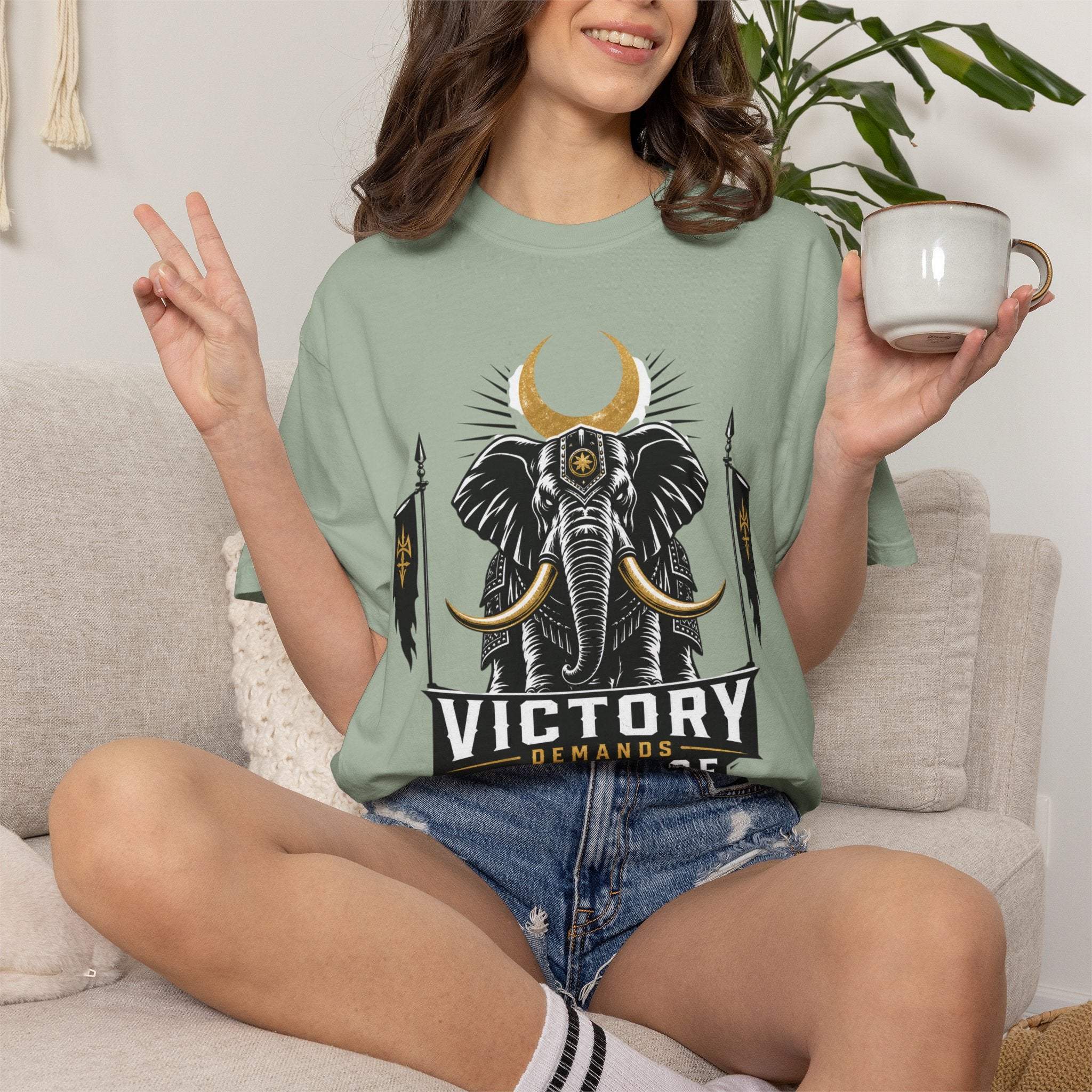 Victory & Sacrifice Elephant T-Shirt — Graphic Warrior Tee