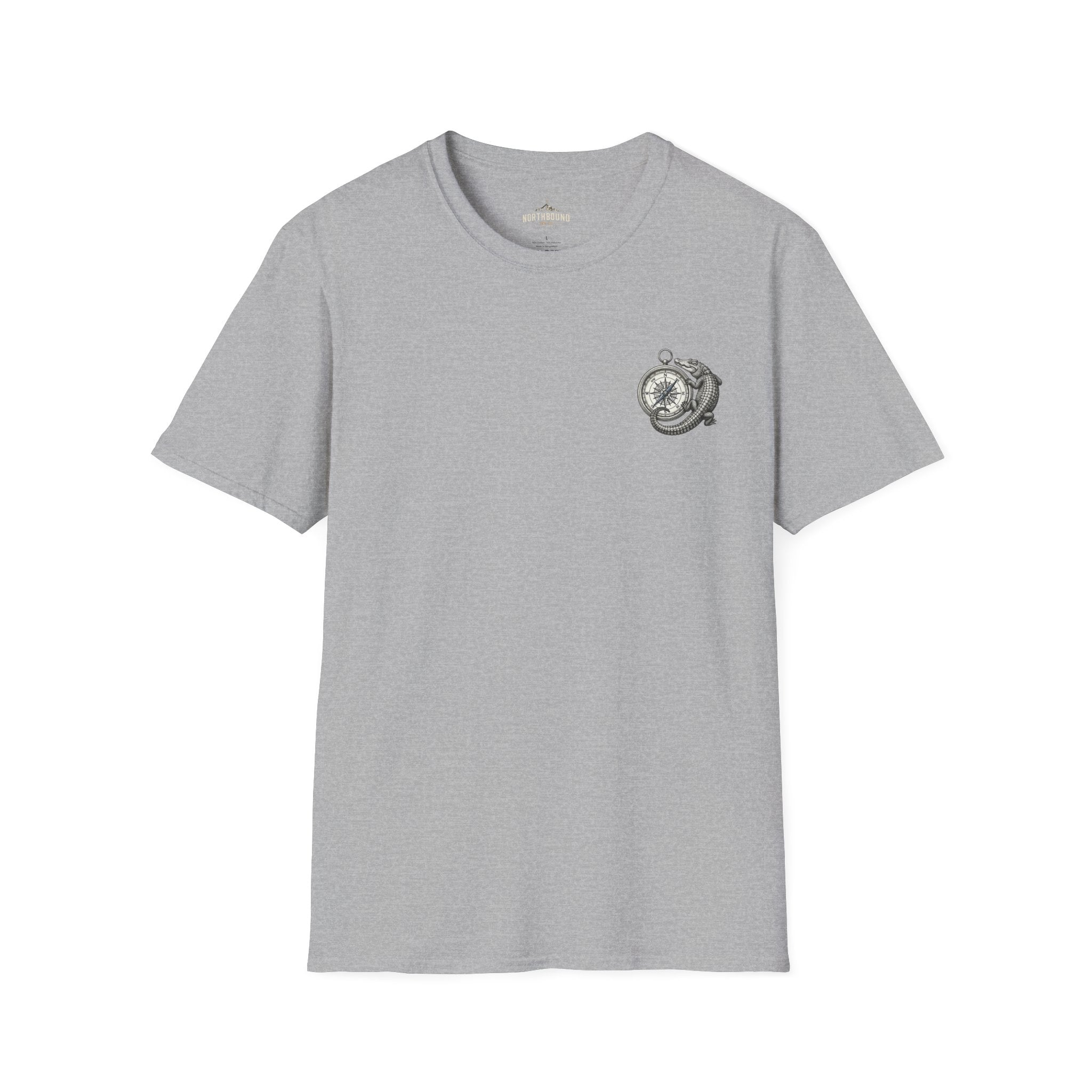 Crocodile & Compass T‑Shirt — Nautical Adventure Graphic Tee