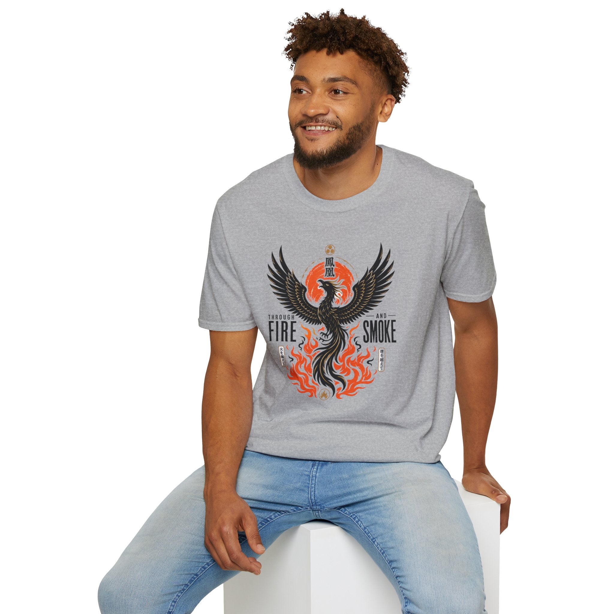 Phoenix Graphic T-Shirt — "Through Fire and Smoke" Inspirational Tee