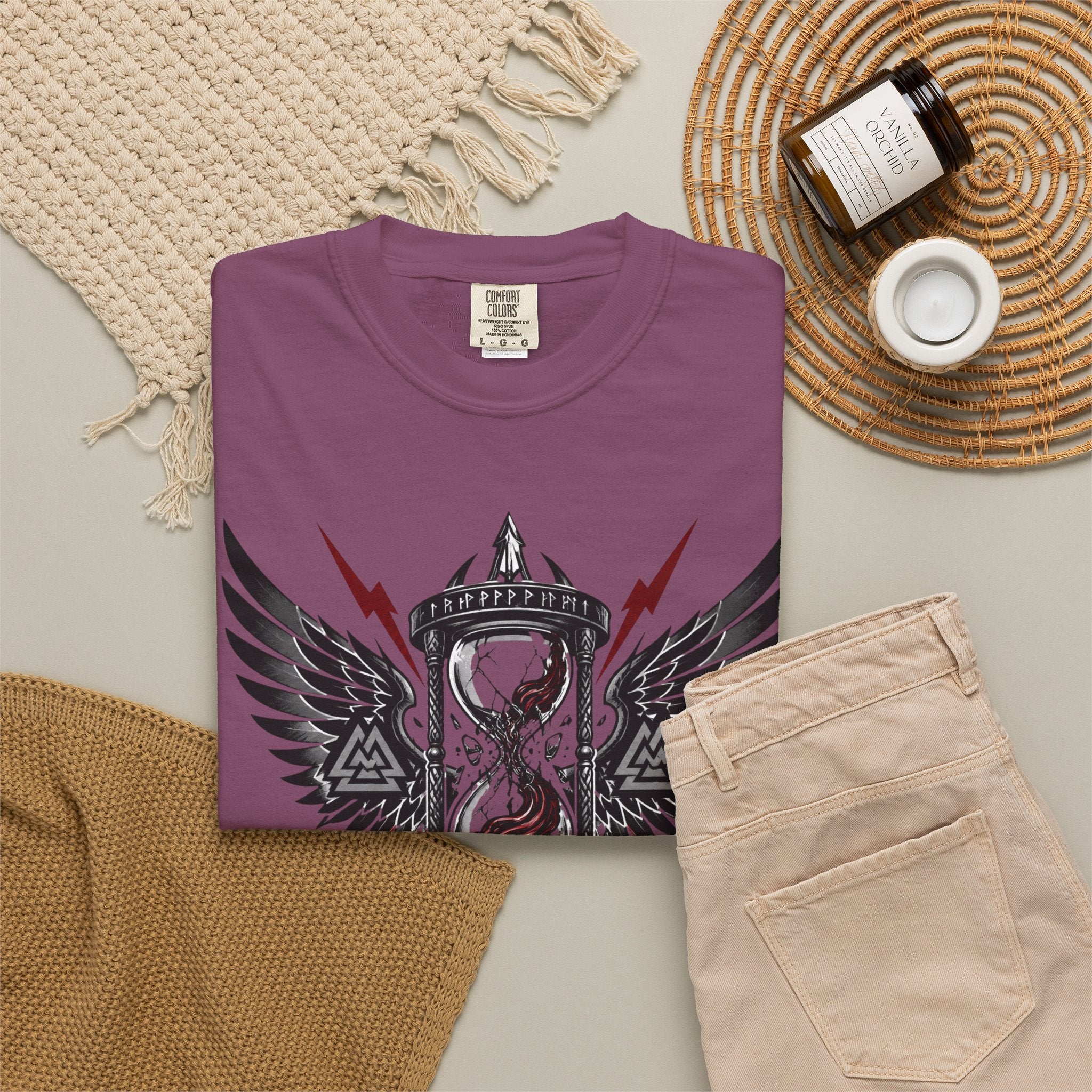 Fear Not Death Hourglass Graphic T-Shirt