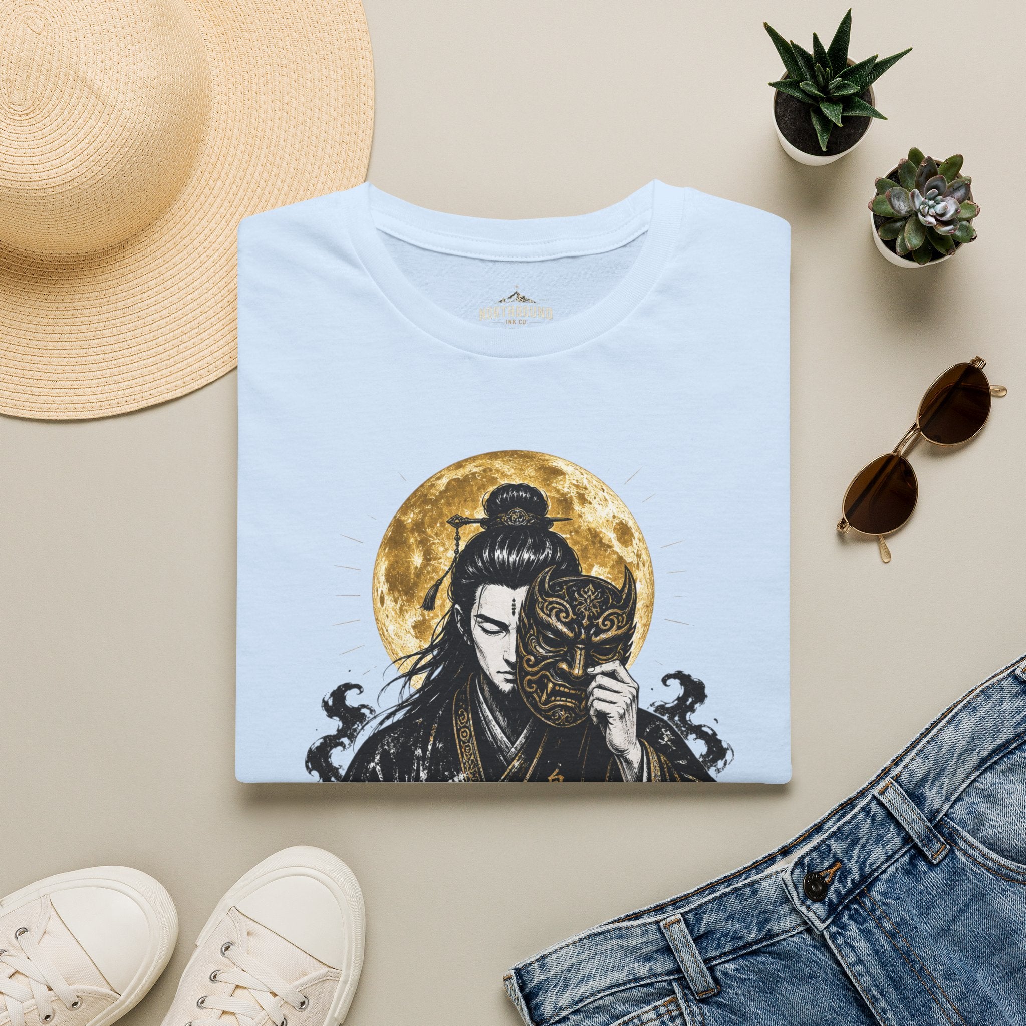 Samurai Mask T-Shirt – "To Master Yourself Is True Power" Graphic Tee