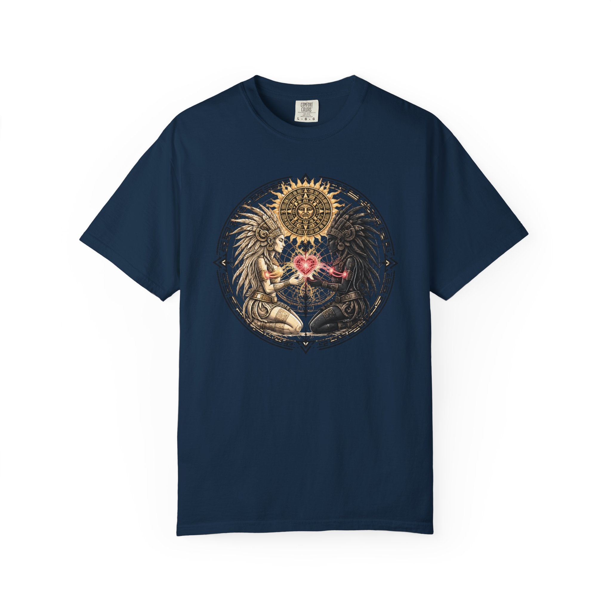 Angel & Demon Heart T-Shirt — Gothic Spiritual Love Illustration