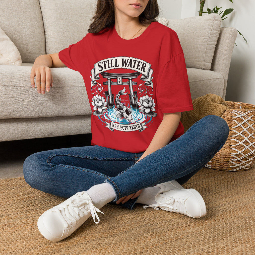 Still Water T-Shirt — Tranquil Koi & Torii Graphic Tee