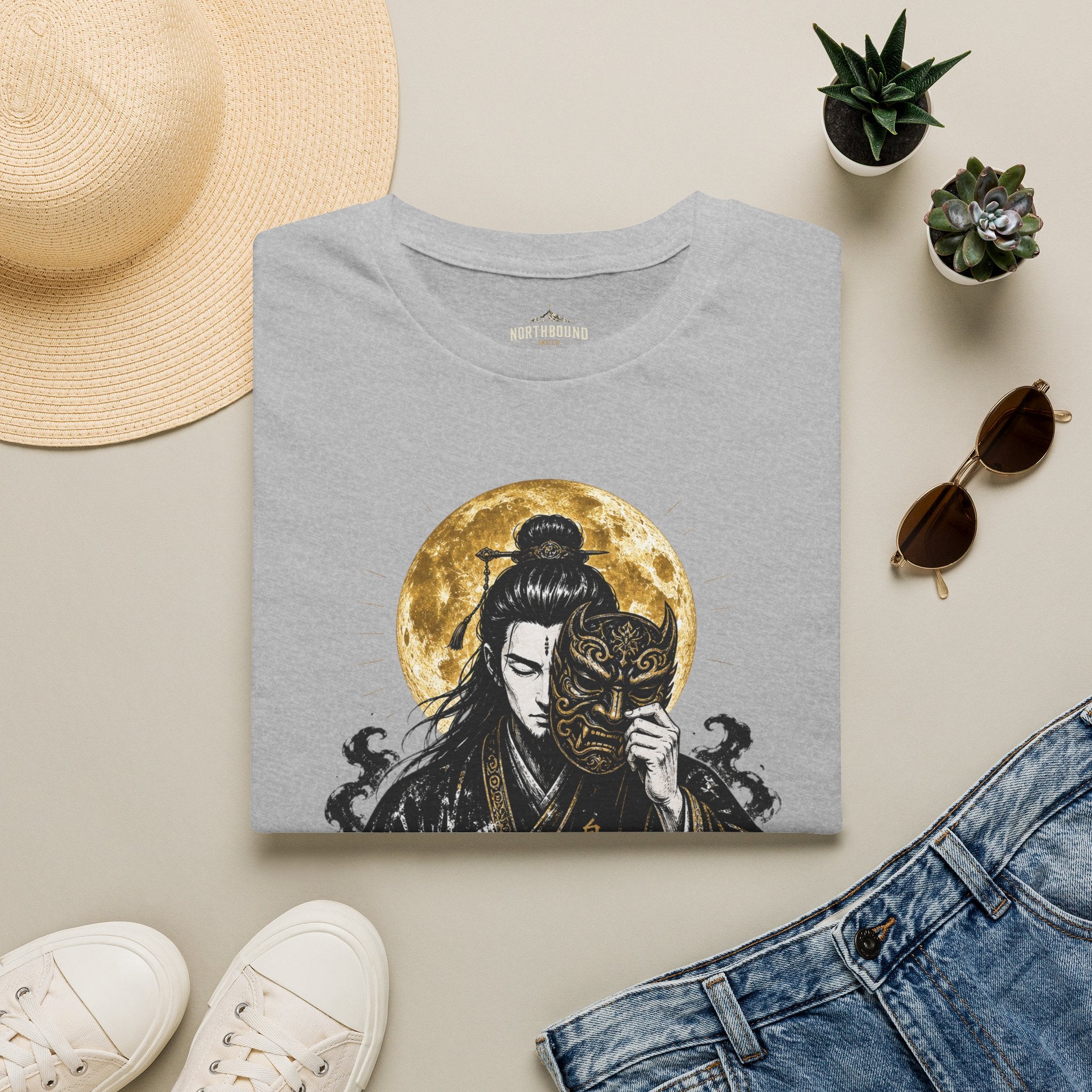 Samurai Mask T-Shirt – "To Master Yourself Is True Power" Graphic Tee